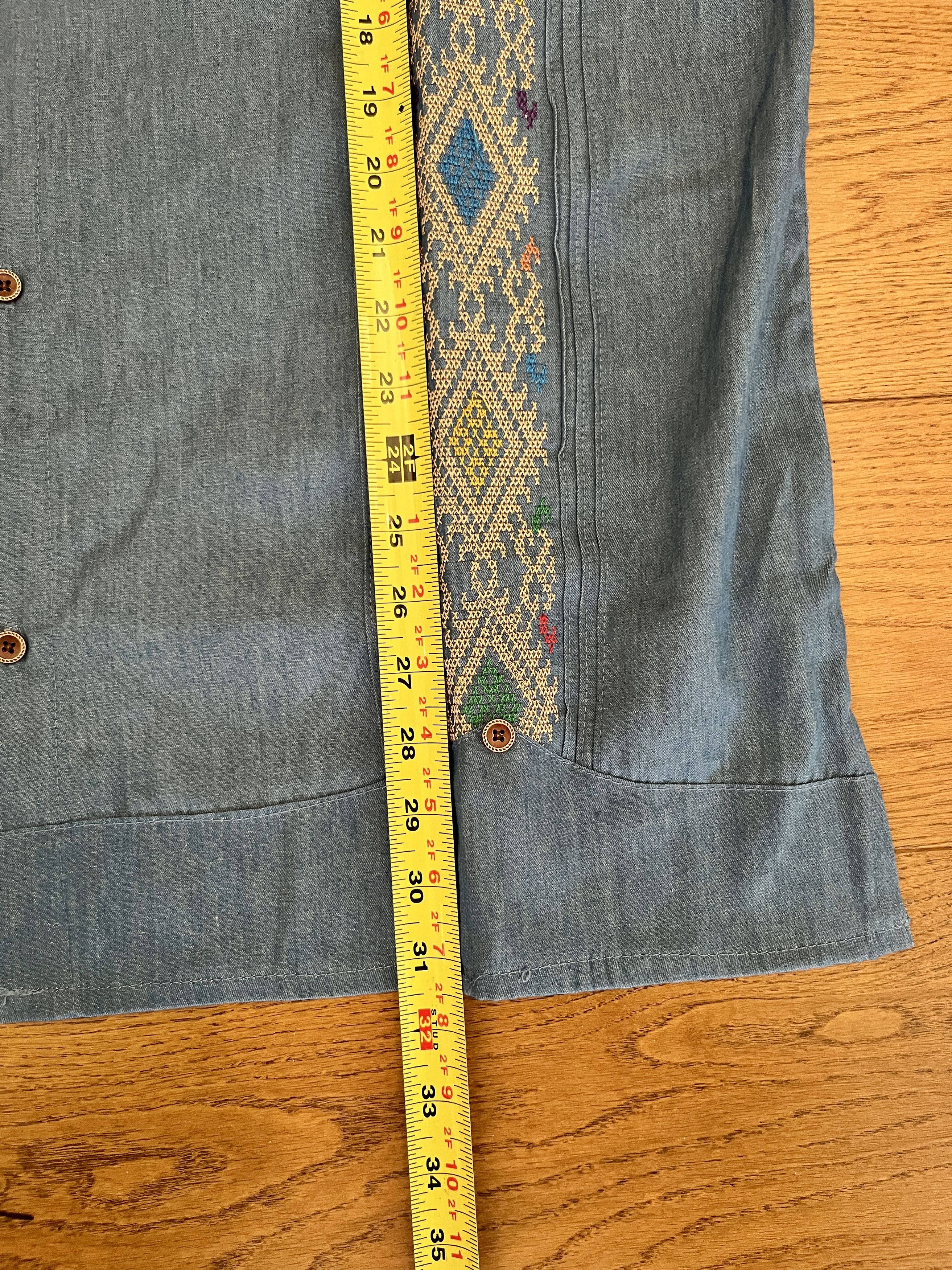 Vintage Vtg Everest Mexico City Embroidered Guayabera Shirt XL Boho Size US XL / EU 56 / 4 - 5 Thumbnail