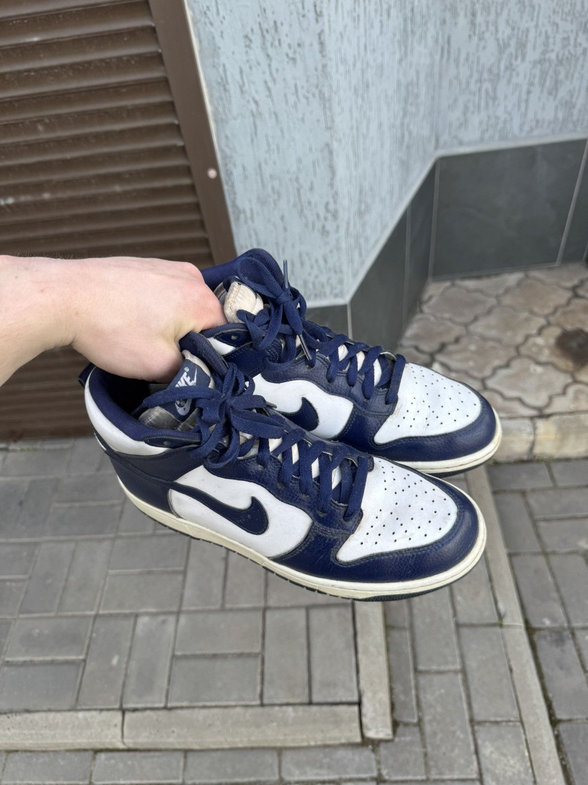 Nike Vintage Nike Dunk High “White / Binary Blue” Sneakers Size US 8 / EU 41 - 3 Thumbnail