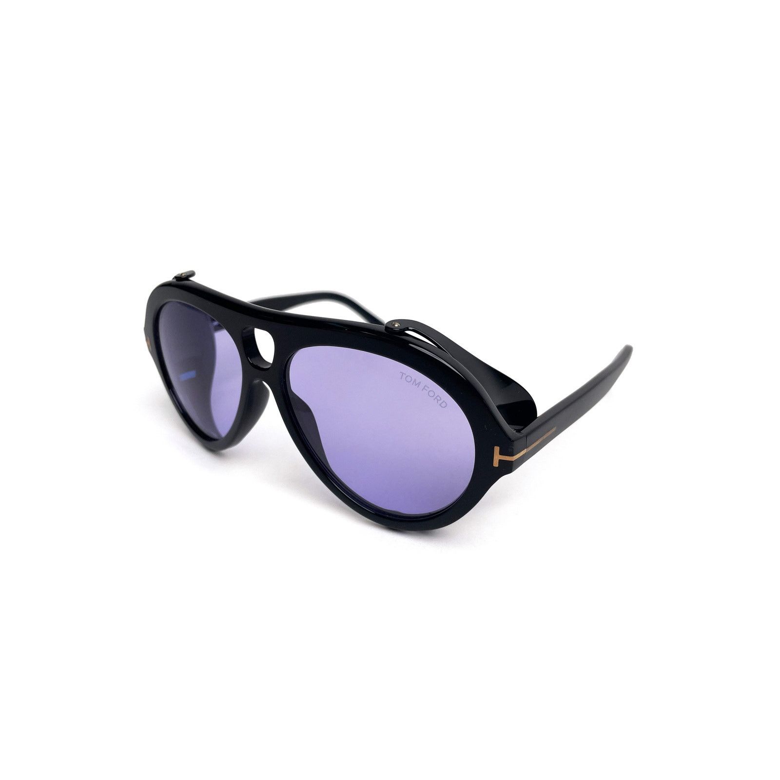 Tom Ford Black Frame Purple Lens Sunglasses Size ONE SIZE - 6 Thumbnail