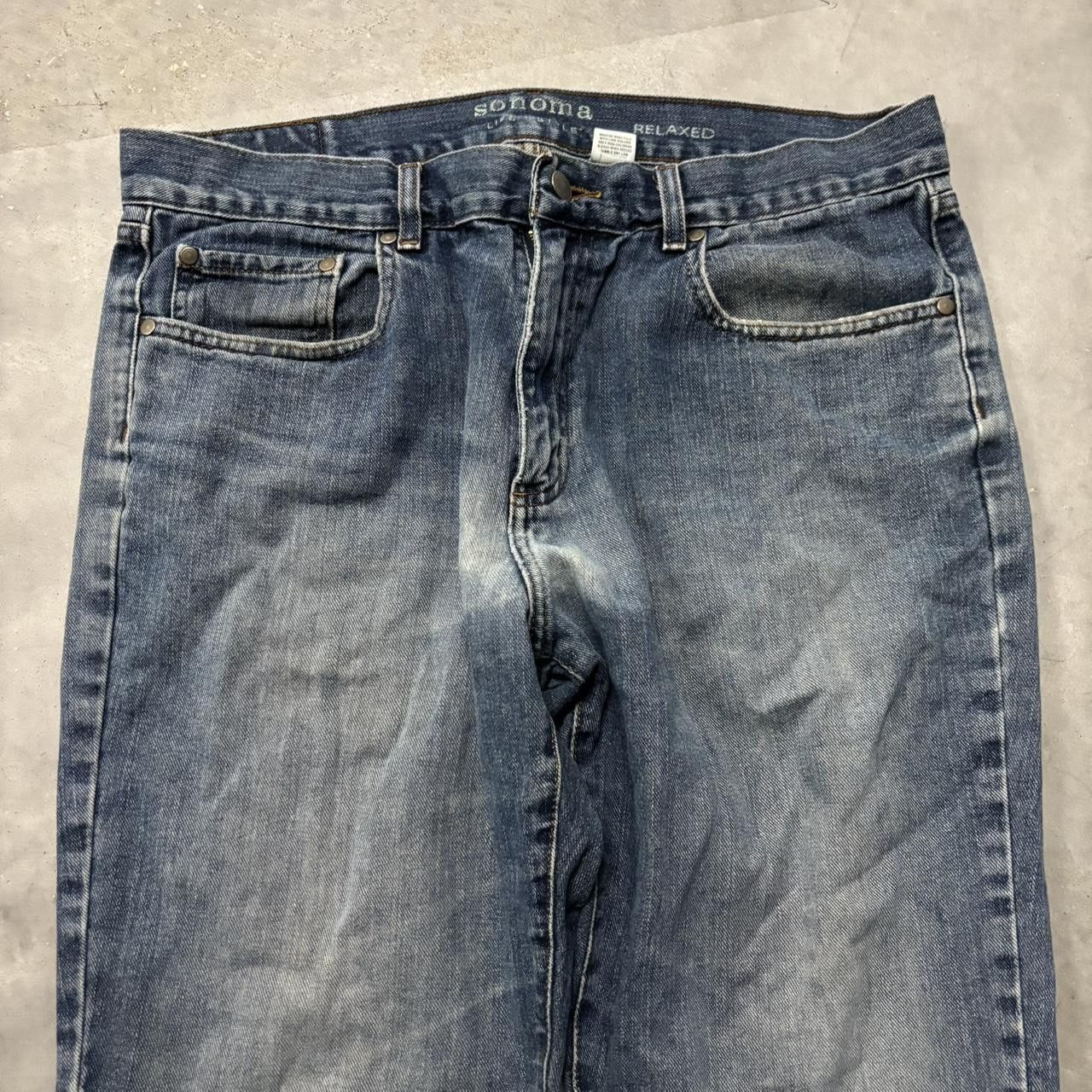 Japanese Brand × Vintage Crazy Vintage Y2K/2000s Grunge Dark Wash Essential Denim Jeans! Size US 34 / EU 50 - 5 Thumbnail