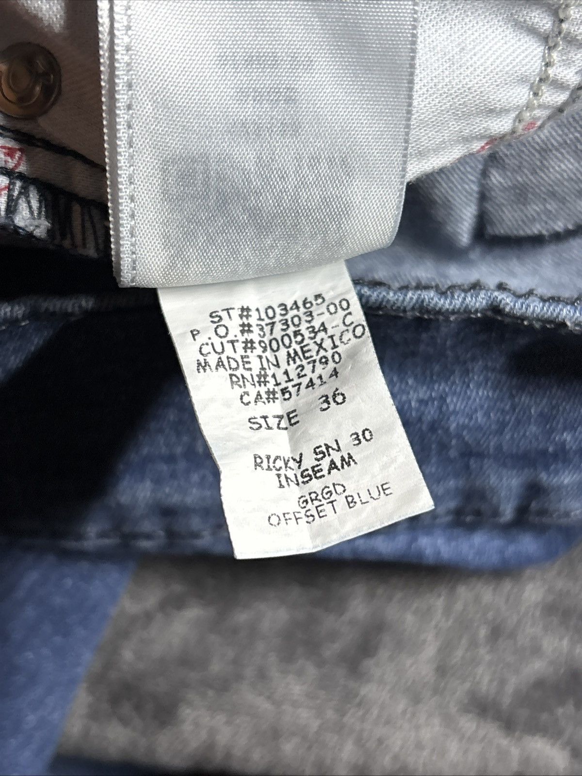 True Religion True Religion Ricky Relaxed Straight Jeans Sz 36 Real 37x30 Size US 37 - 8 Thumbnail
