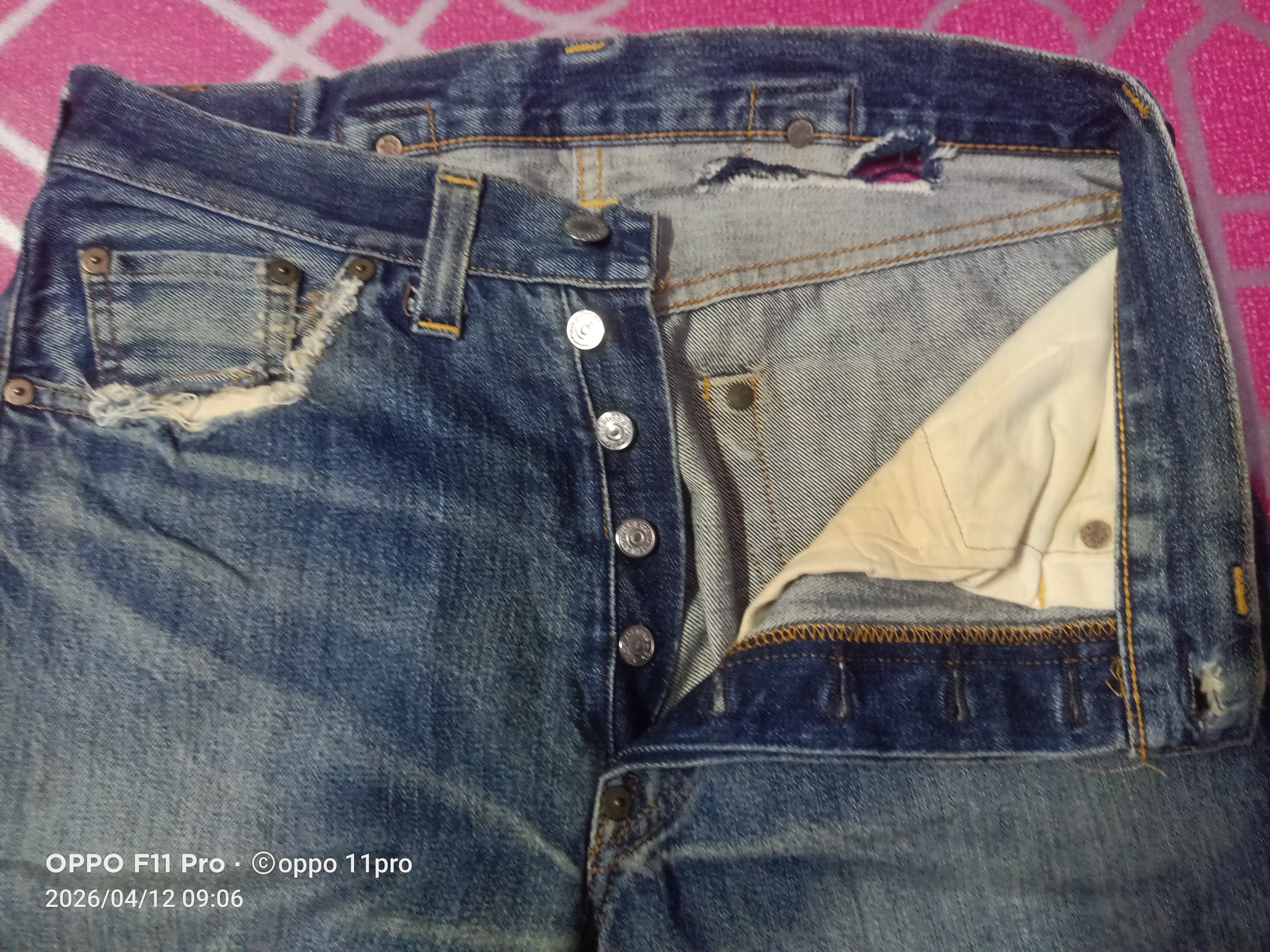 Levi's Vintage Clothing Levis💥 Vintage 201XX LVC BuckleBack Redselvedge 31X30💥 Size US 31 - 20 Thumbnail