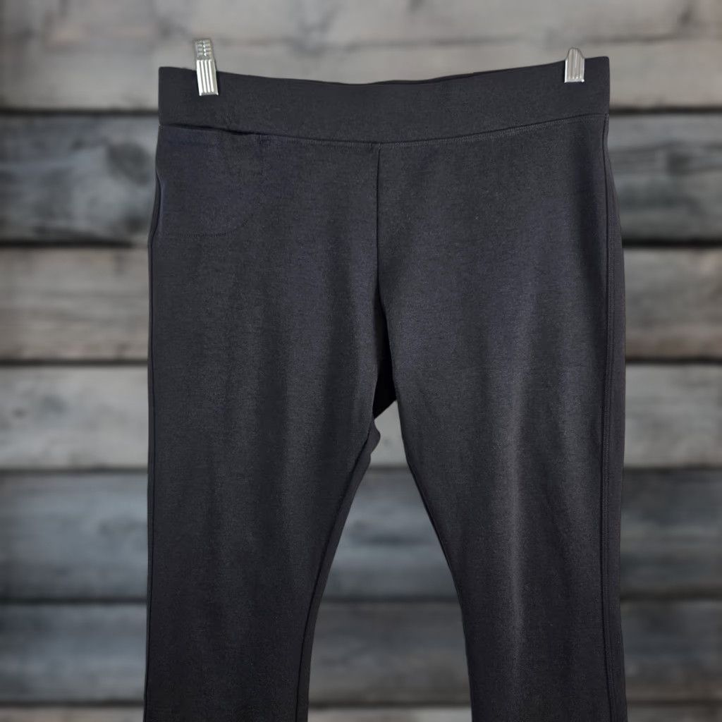 Vintage American Giant Womens Cropped Pants Sz 16 Black Mid Rise Pull On Size 38" / US 16 / IT 52 - 1 Thumbnail