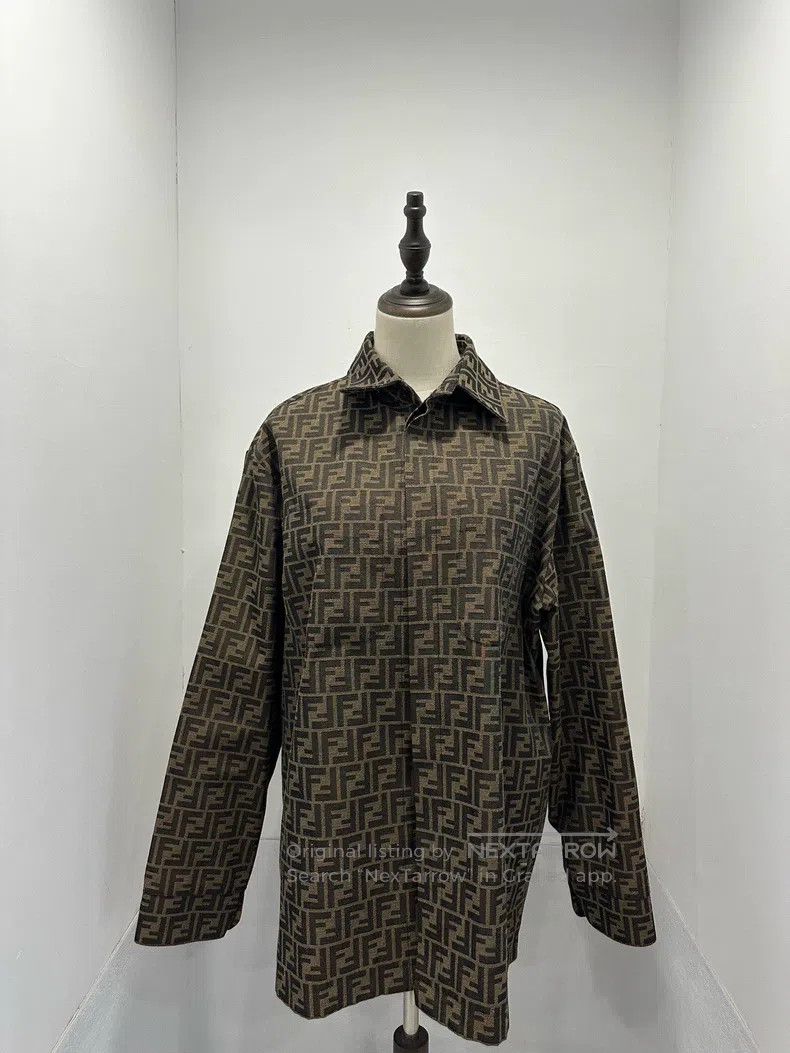 Fendi Fendi FF Aged Monogram Printed Denim Jacket Size US M / EU 48-50 / 2 - 1 Thumbnail