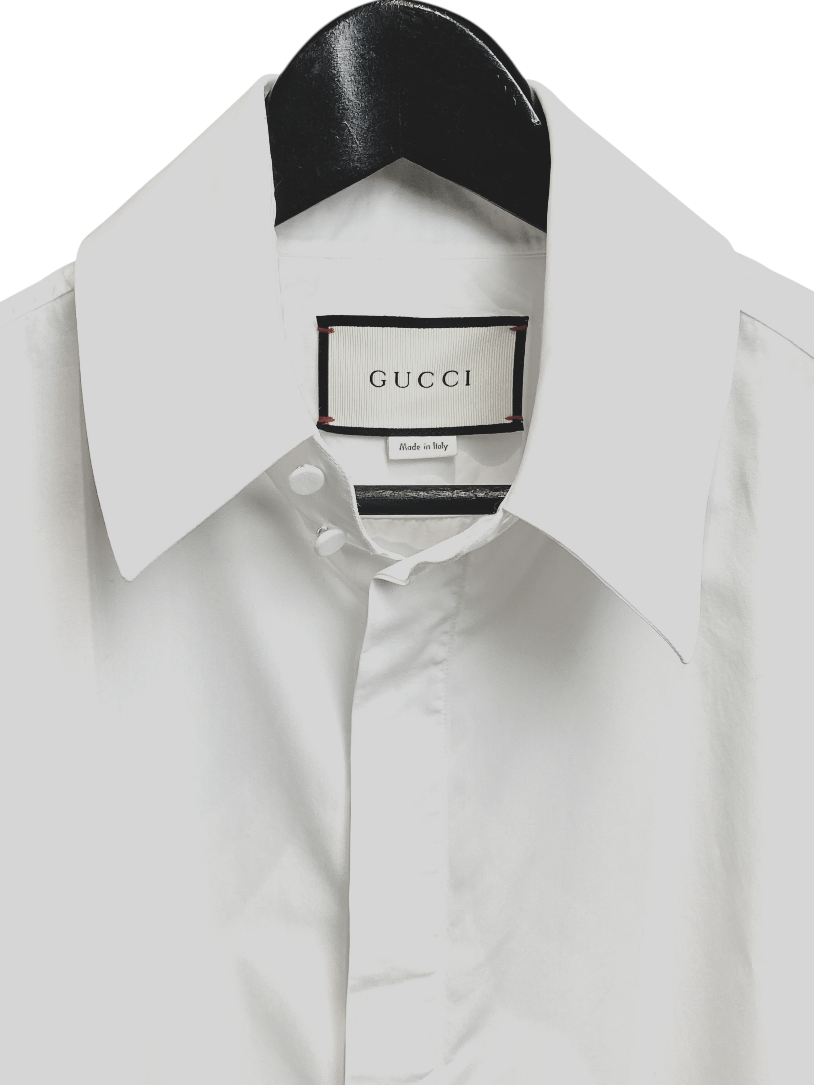 Gucci Gucci White Poplin Long Skinny Formal Classic Dress Shirt Size US L / EU 52-54 / 3 - 7 Thumbnail