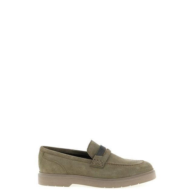 BRUNELLO CUCINELLI Beige Suede Loafers New & Authentic (Wome