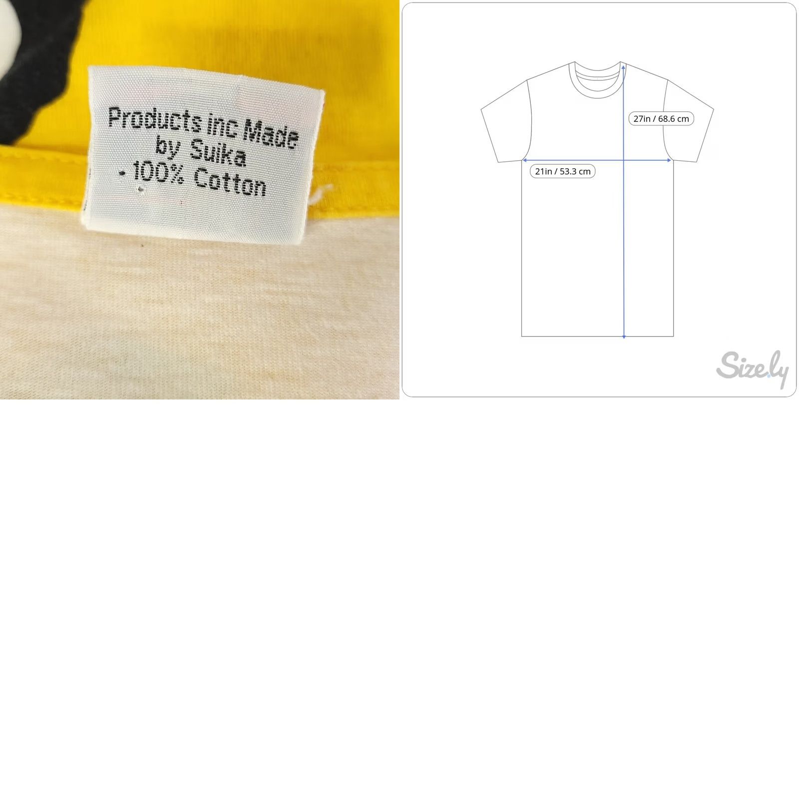 Peanuts VINTAGE Snoopy Joe Cool T Shirt Womens Size Large 80s 90s Suika Peanuts All Over Print Yellow Cotton Tangmo Crew Neck Short Sleeve Size L / US 10 / IT 46 - 8 Thumbnail