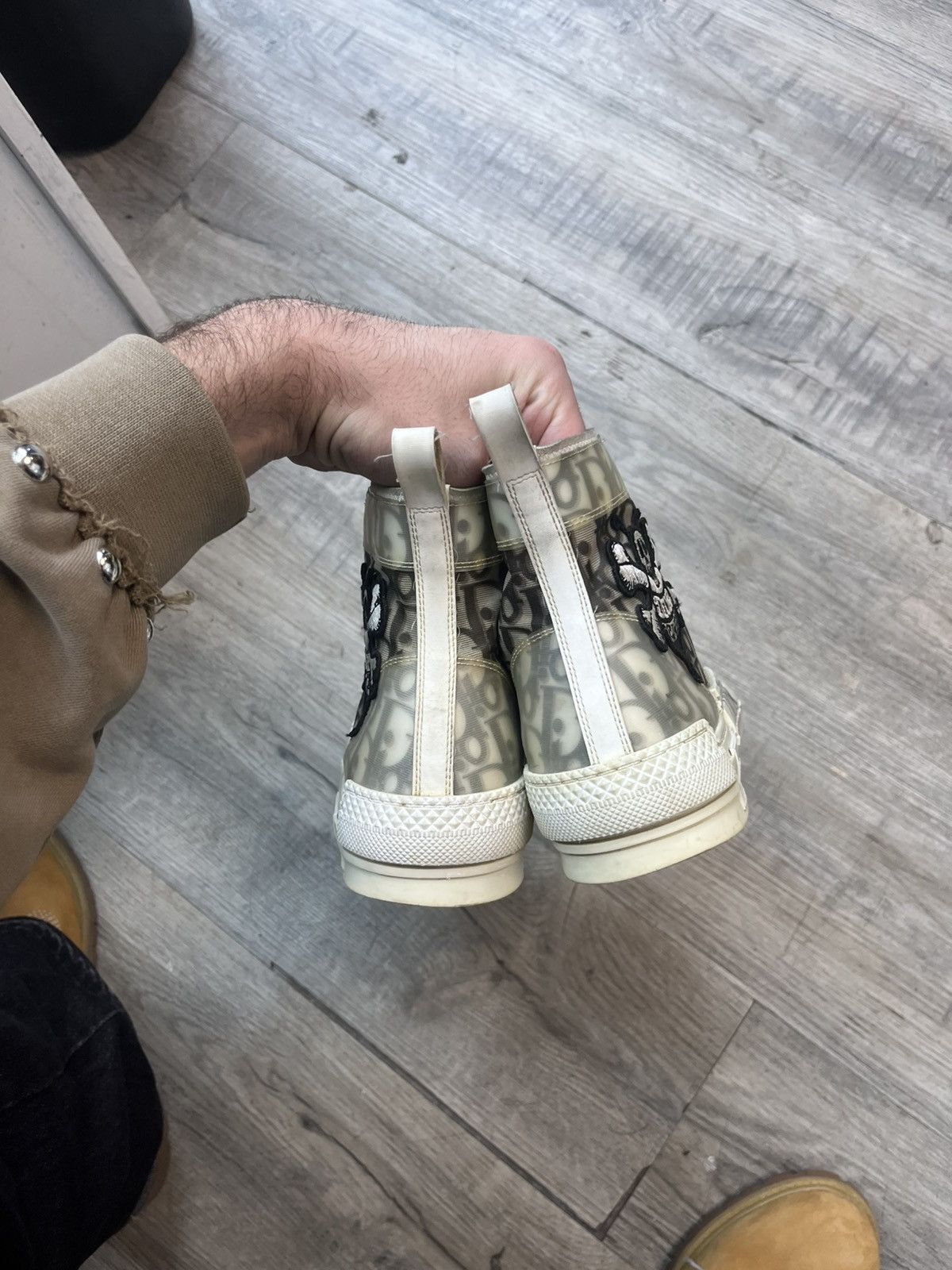 Dior × Stussy Dior x Stussy B23 High Top Sneaker Grey White Oblique Mono Size US 8 / EU 41 - 8 Thumbnail