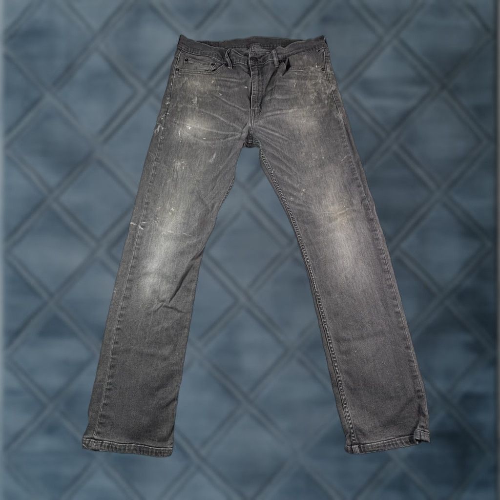 Levi's VTG Levis 513 Men's Jeans Straight Regular Fit 34x34 Gray/Black Distressed Button Zip Denim Cotton 5-Pocket Covenant Size US 34 / EU 50 - 1 Thumbnail
