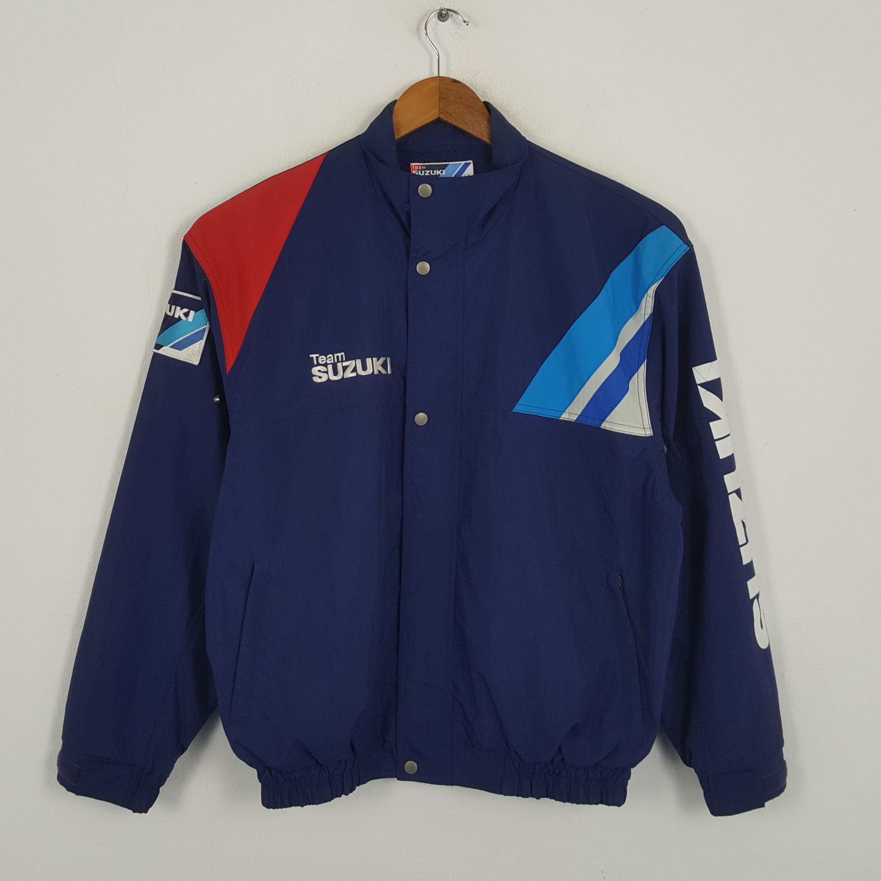 Japanese Brand × Vintage Vintage TEAM SUZUKI Motorcycle Racing Team Jacket Size US XL / EU 56 / 4 - 3 Thumbnail