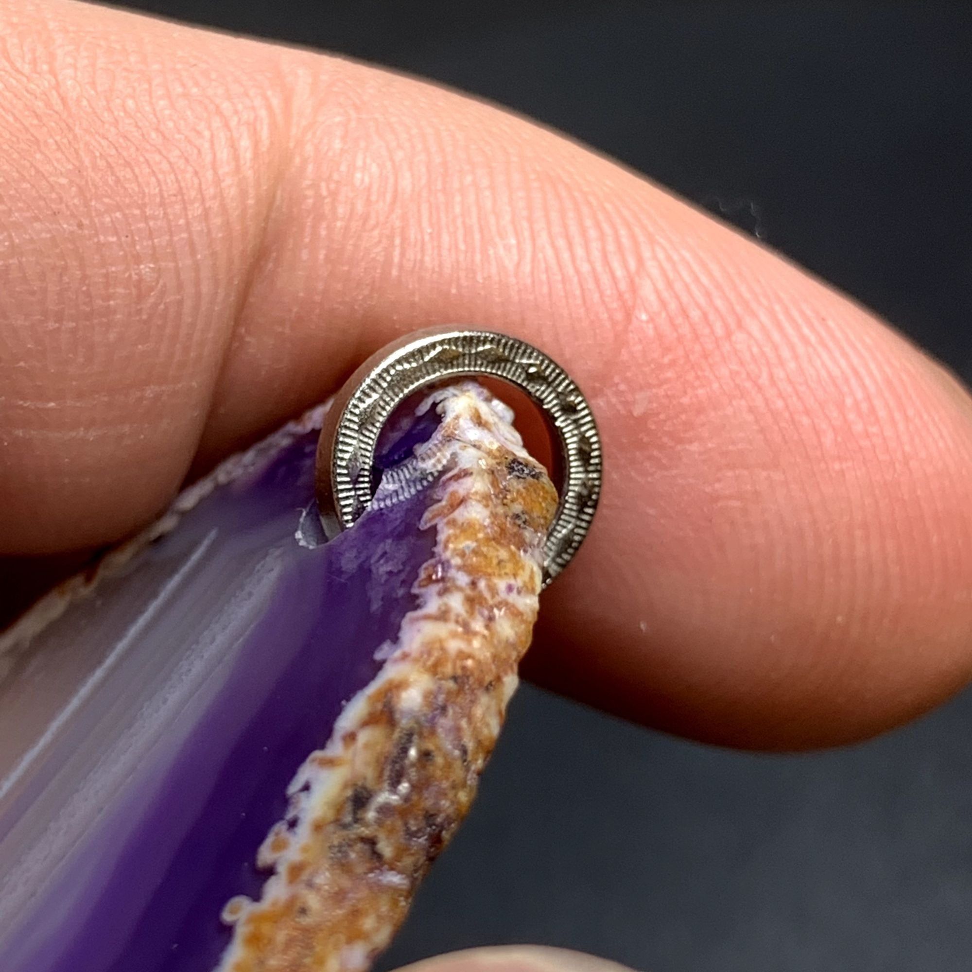 Other Large Purple White & Clear Quartz Slab Pendant Sterling Silv Size ONE SIZE - 8 Thumbnail