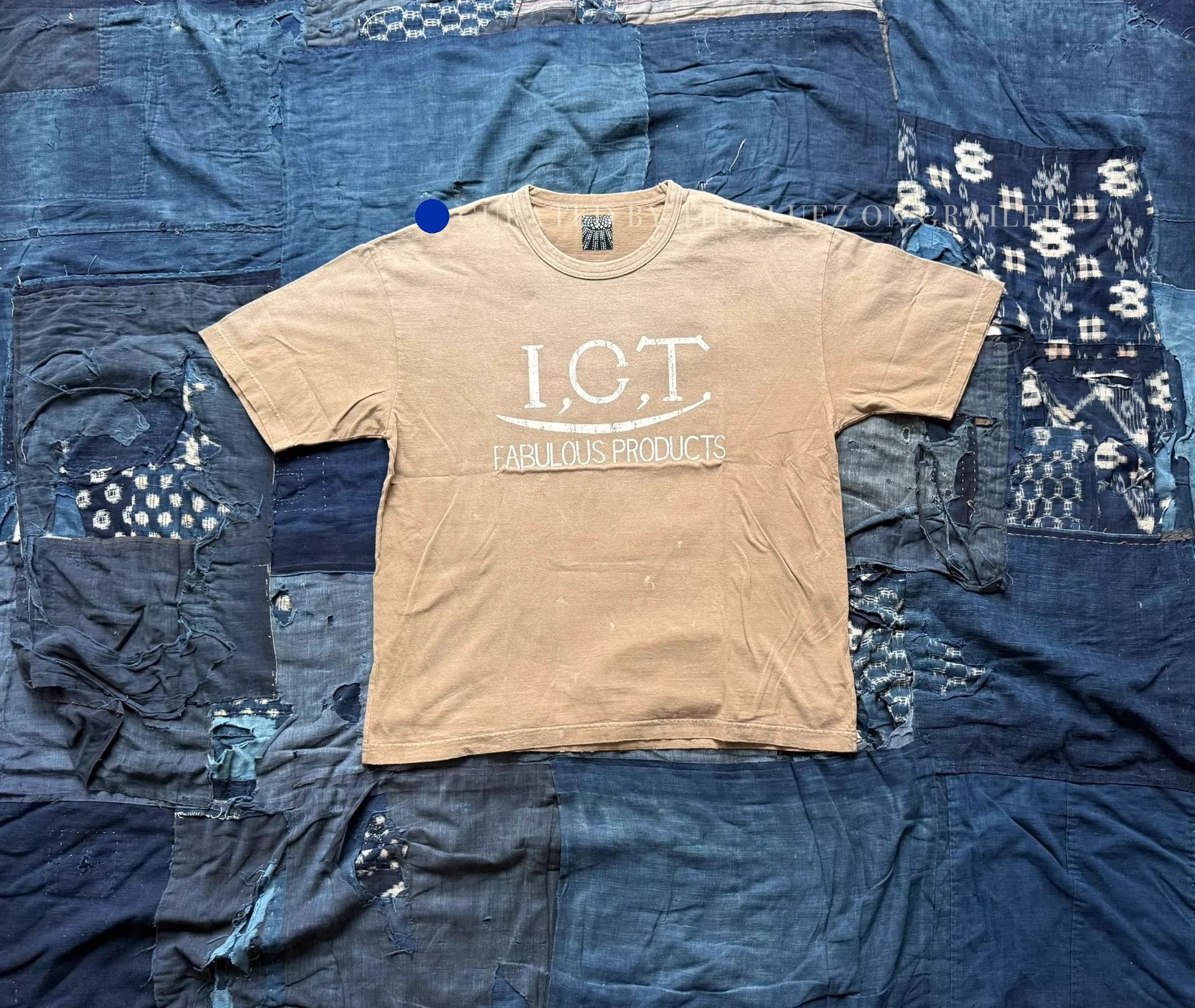 Visvim Vintage-Inspired Distressed Jumbo Tee in Beige Size US S / EU 44-46 / 1 - 1 Thumbnail