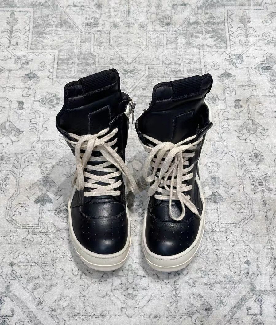 Rick Owens Rick Owens classic black and white patent leather Geobasket Size US 6 / IT 36 - 1 Thumbnail