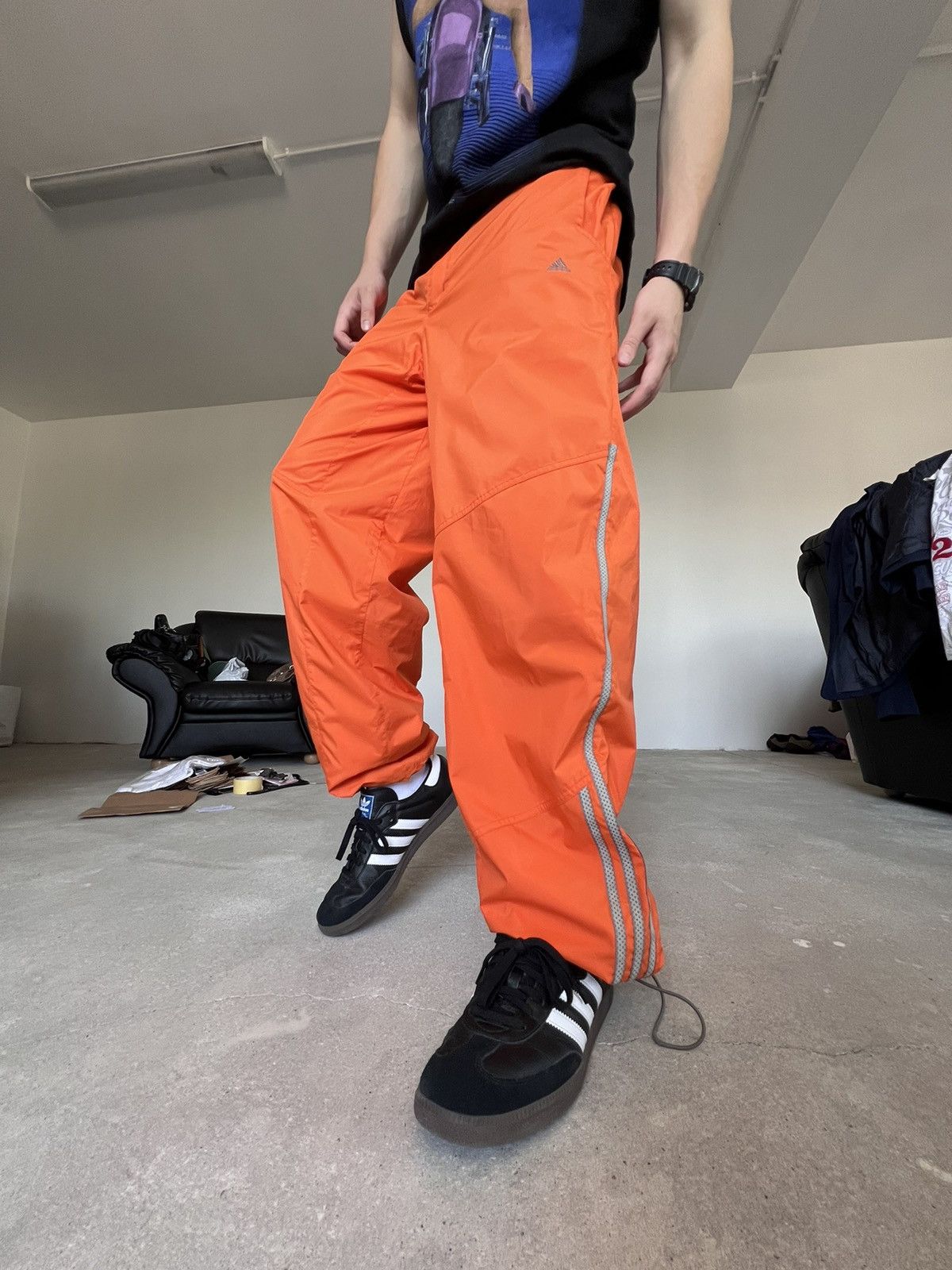 Adidas Vintage Adidas Orange Sweatpants Size US 32 / EU 48 - 2 Thumbnail
