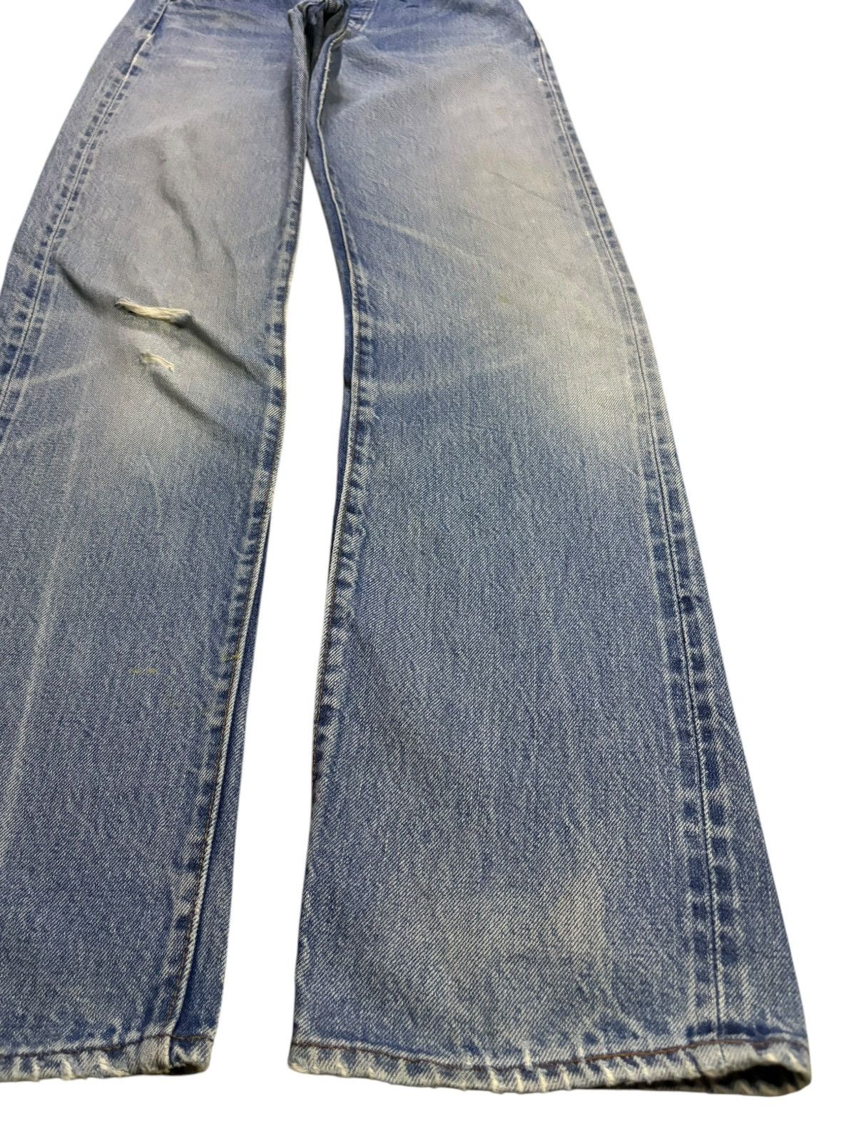 Levi's Vintage 80s Levis 501 Selvedge Distressed Jeans Button 524 Size US 26 / EU 42 - 8 Thumbnail