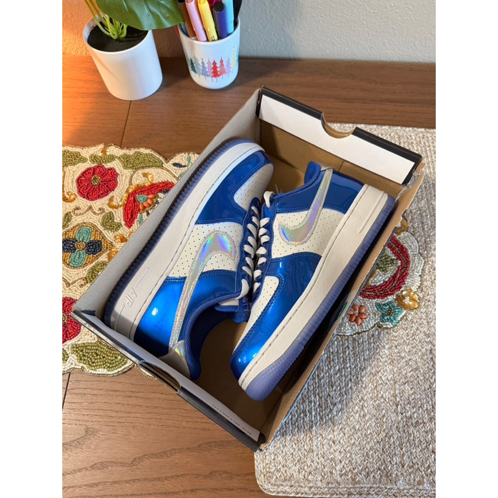 Nike Nike Air Force 1 Low '07 LV8 Light Photo Blue Photon Dust Size US 12 / EU 45 - 7 Thumbnail