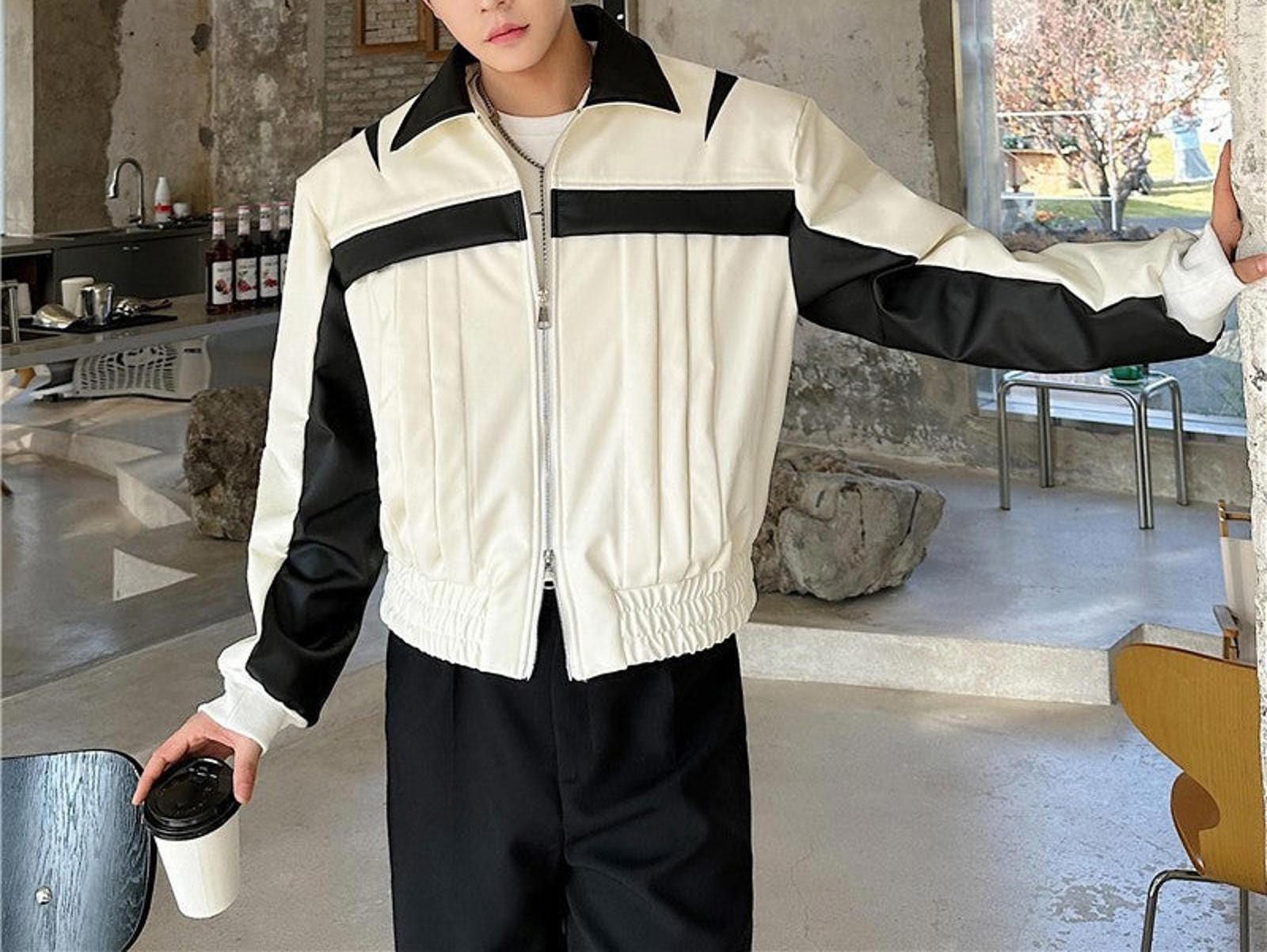 Japanese Brand Two Tone Colorblock Bomber Jacket Size US M / EU 48-50 / 2 - 5 Thumbnail