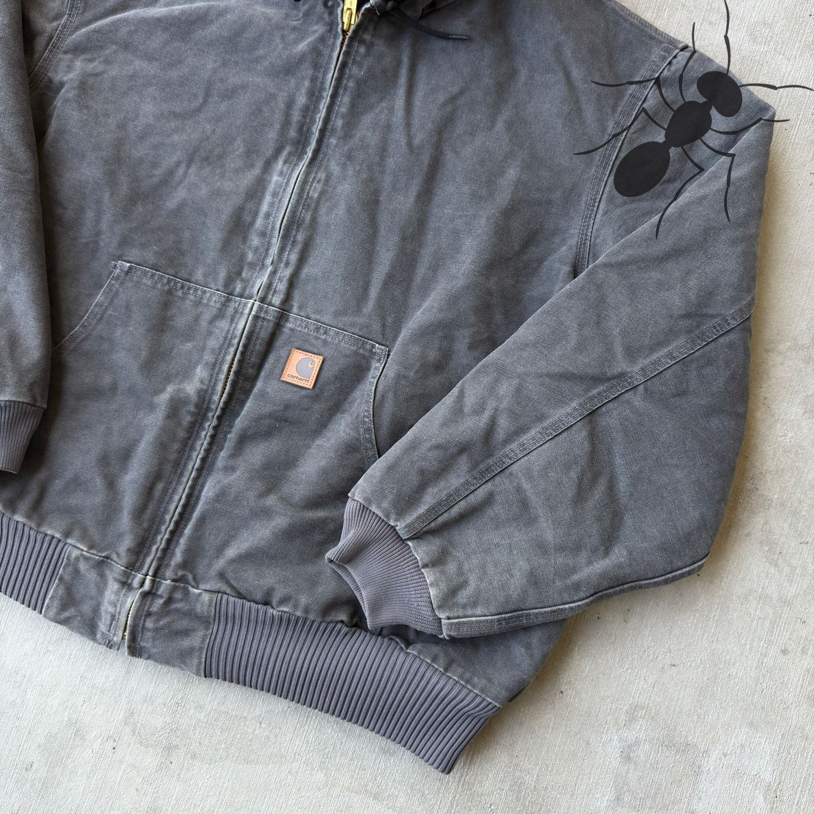Carhartt × Vintage Carhartt J130 GVL gray hooded work wear jacket Size US XXL / EU 58 / 5 - 2 Thumbnail