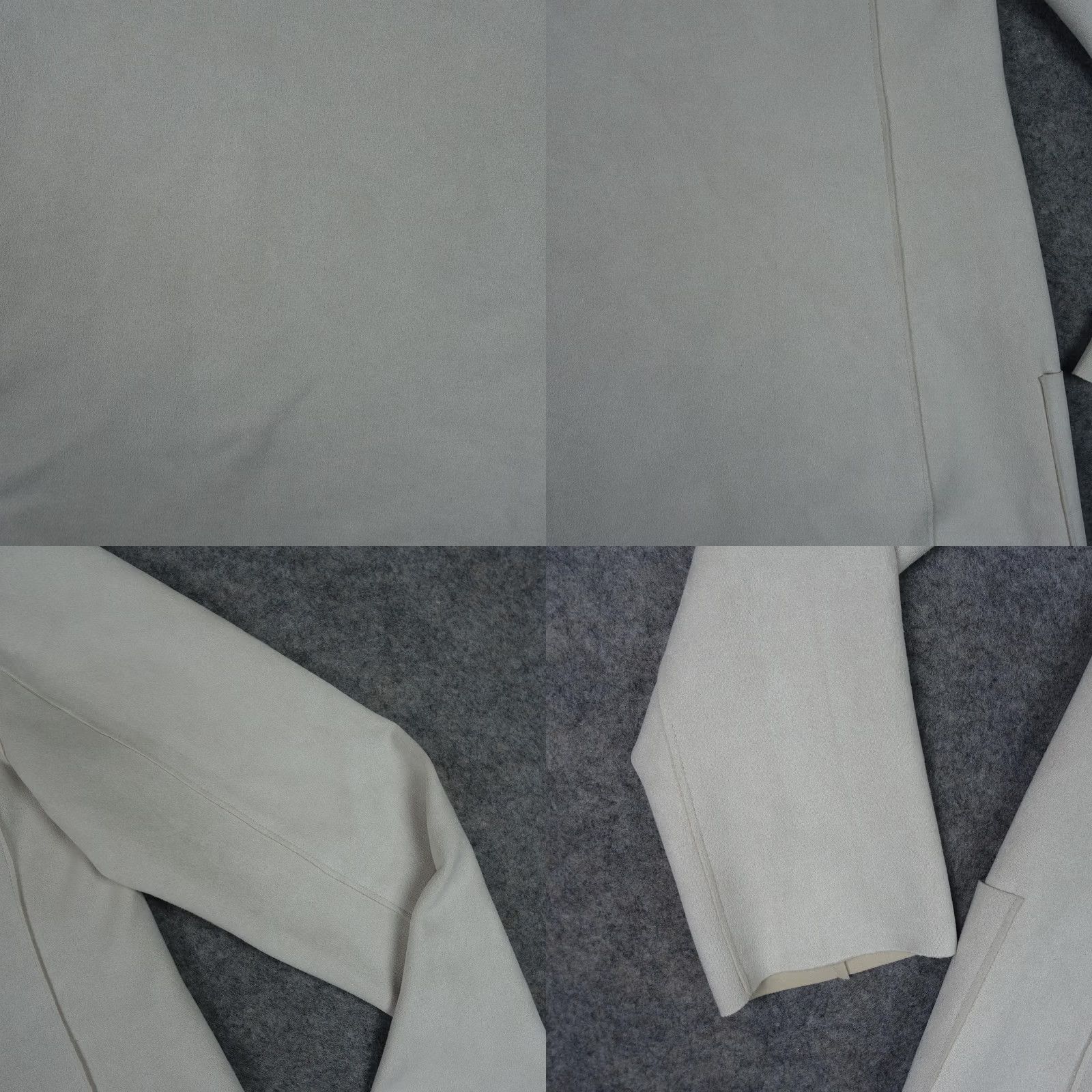 Vintage Carmen Marc Valvo Jacket Womens Small Beige Faux Leather Longline Coatigan VTG Size S / US 4 / IT 40 - 8 Thumbnail