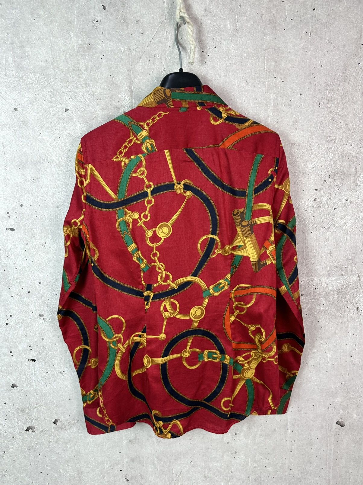 Polo Ralph Lauren Vintage Polo Ralph Lauren Chain-Print Red Long Sleeve Shirt Size S / US 4 / IT 40 - 6 Thumbnail