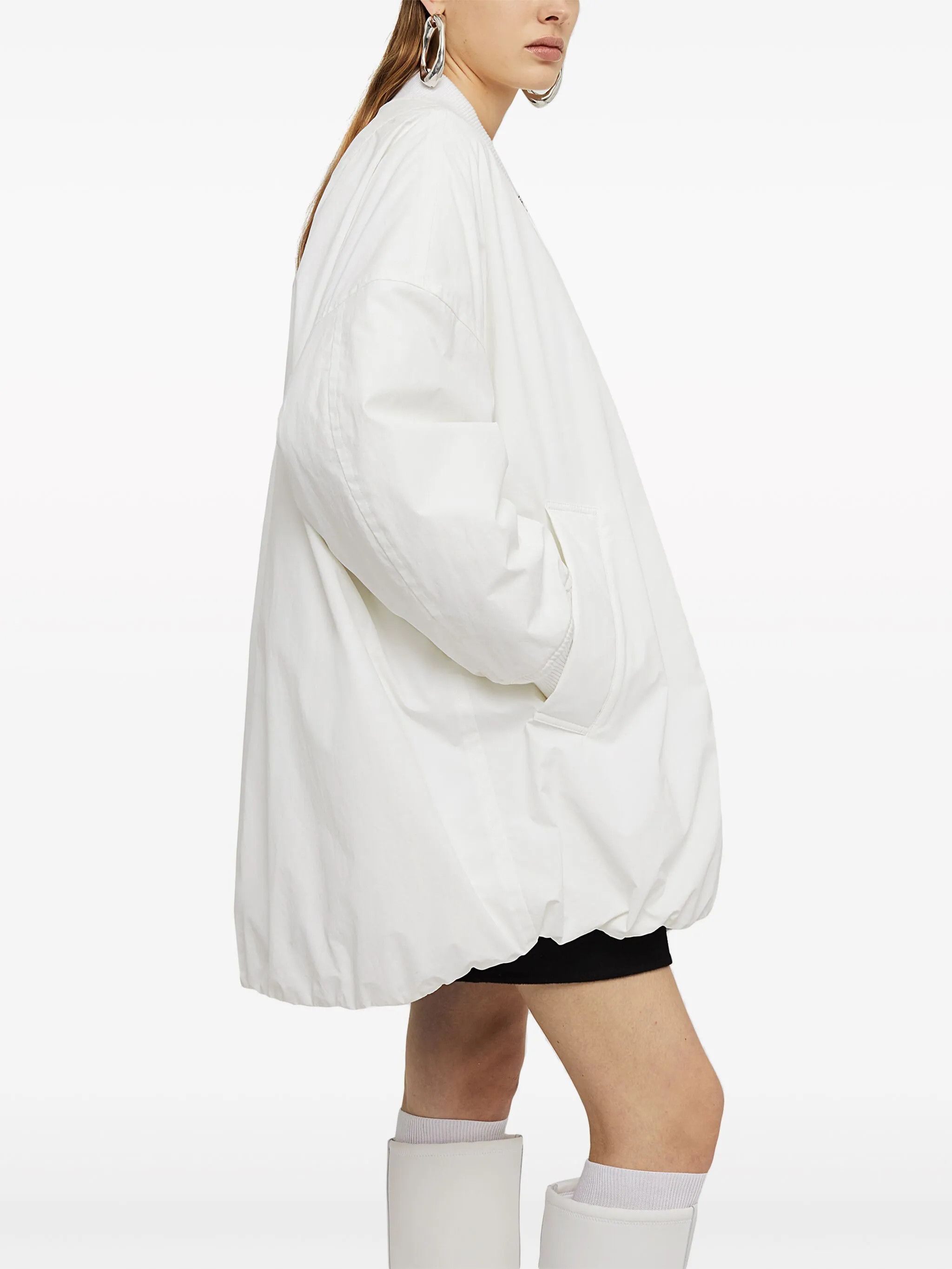 Jil Sander o1w1db10825 Zip Up Jacket in White Size S / US 4 / IT 40 - 5 Thumbnail