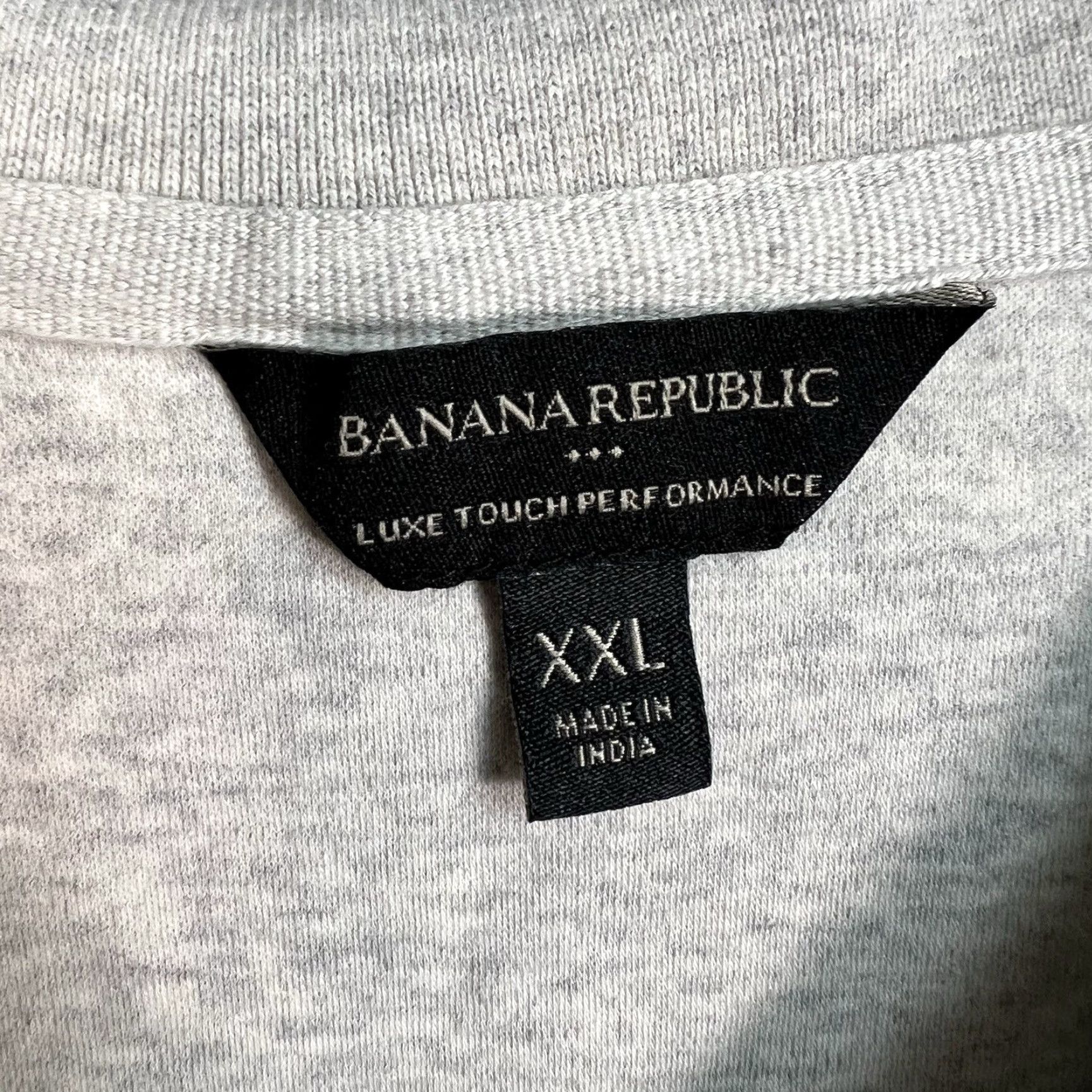 Banana Republic VINTAGE Banana Republic Luxe Touch Performance Polo Shirt Adult 2XL Gray Mens Shirt Polo Short Sleeve Collared 100% Cotton Size US XXL / EU 58 / 5 - 4 Thumbnail