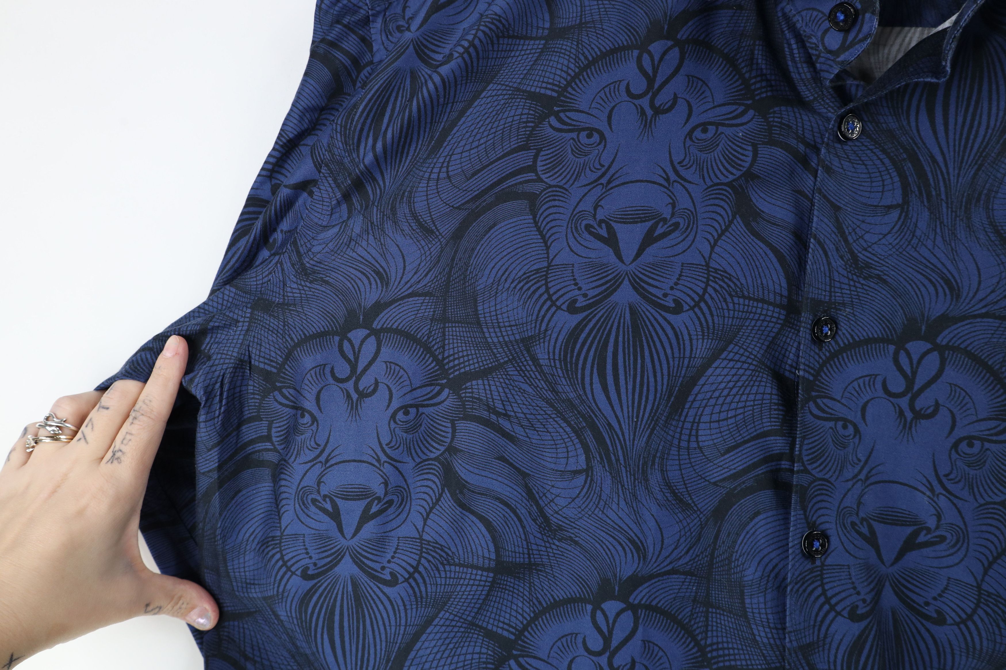 Maceoo × Vintage Maceoo Lion All Over Print Collared Button Shirt Italy Size US XXL / EU 58 / 5 - 4 Thumbnail