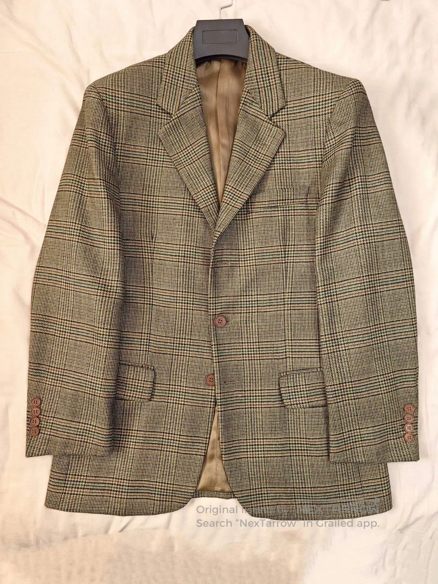 Japanese Brand Italian Wool Blend Check Blazer. Size US S / EU 44-46 / 1 - 5 Thumbnail