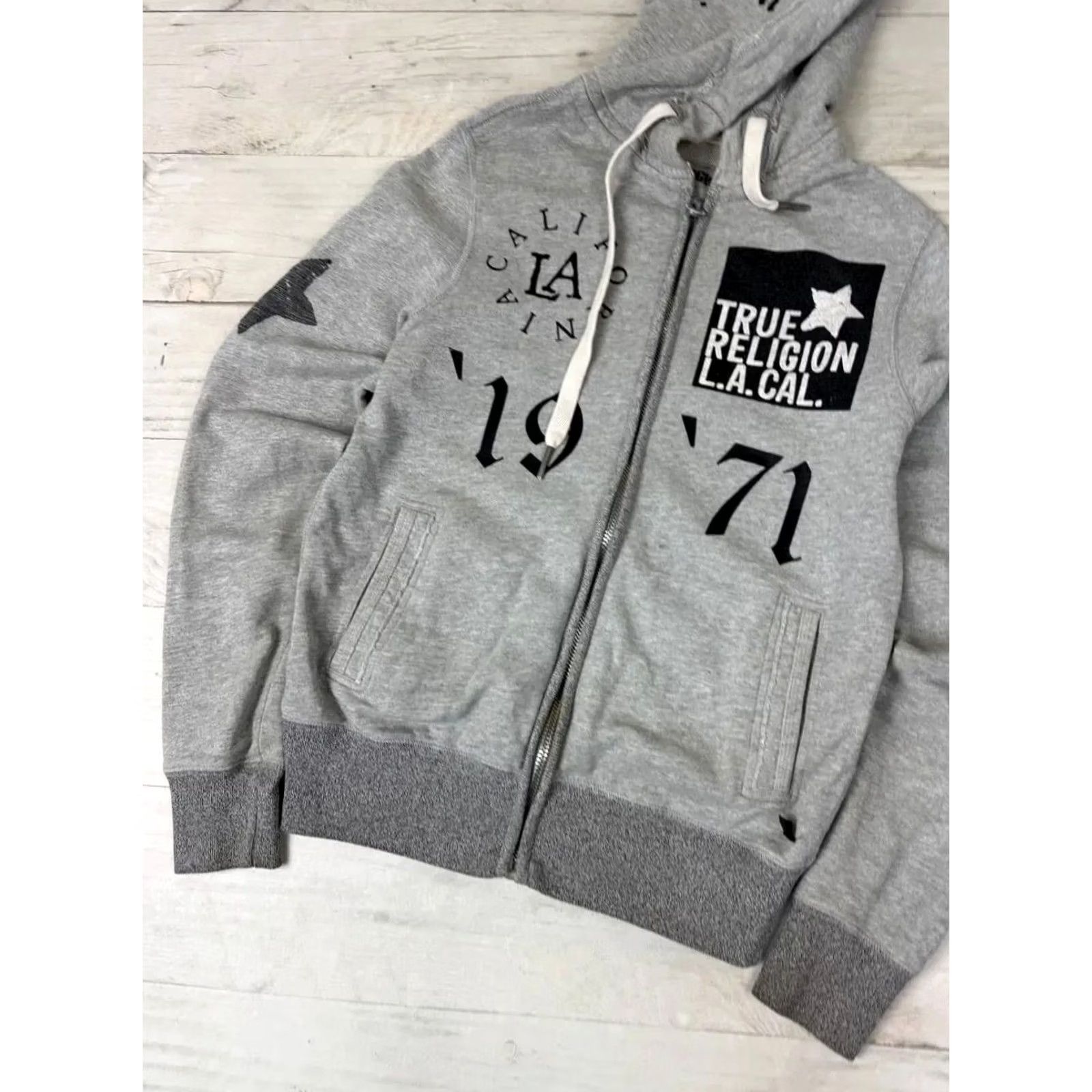 True Religion True Religion Hoodie Full Zip 1971 Logo Y2K Men SZ S Gray Size US S / EU 44-46 / 1 - 3 Thumbnail