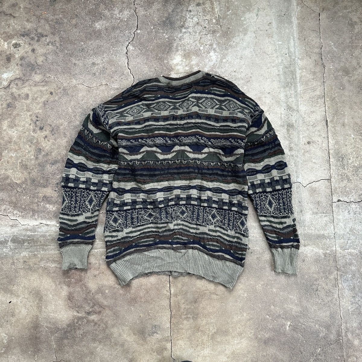 Carlo Colucci 90’s Vintage Wool Mohair Coogi style Florentino Sweater Size US XXL / EU 58 / 5 - 9 Thumbnail