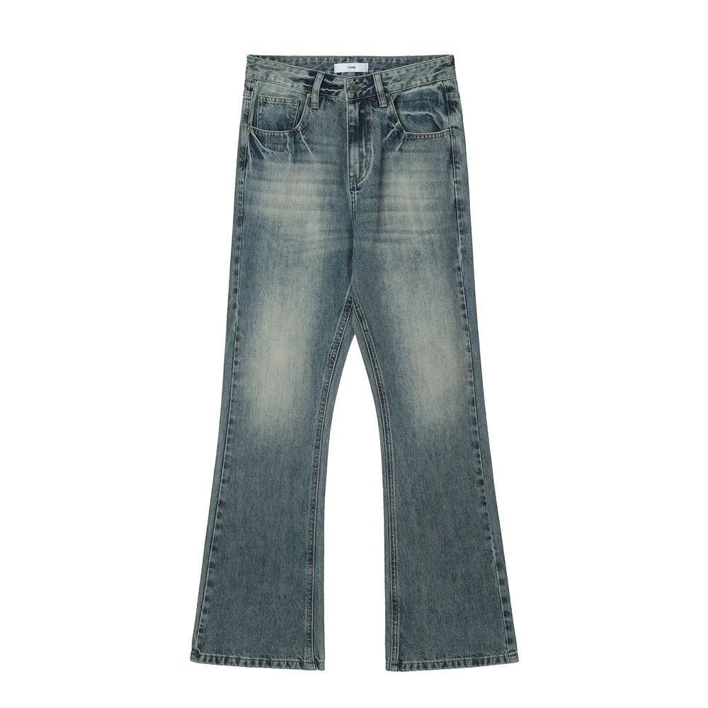 Japanese Brand × Jean Men's vintag loose wide leg gradient washed flared jeans Size US 32 / EU 48 - 1 Thumbnail