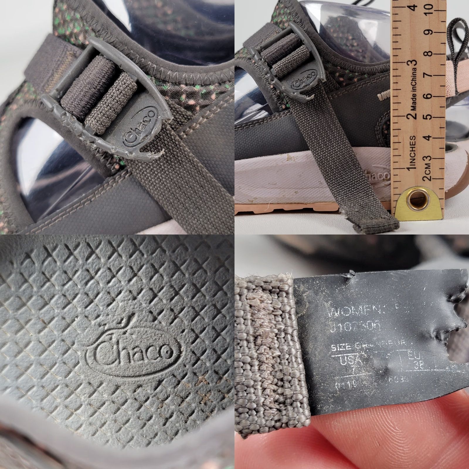 Chaco Chaco Odyssey Waterproof Hiking Sandals Womens Size 7 EUR 38 Gray Outdoor, Hiking Sandals, Water Resistant, Chaco Odyssey, Women, Summer, Activewear Size US 5 / IT 35 - 8 Thumbnail