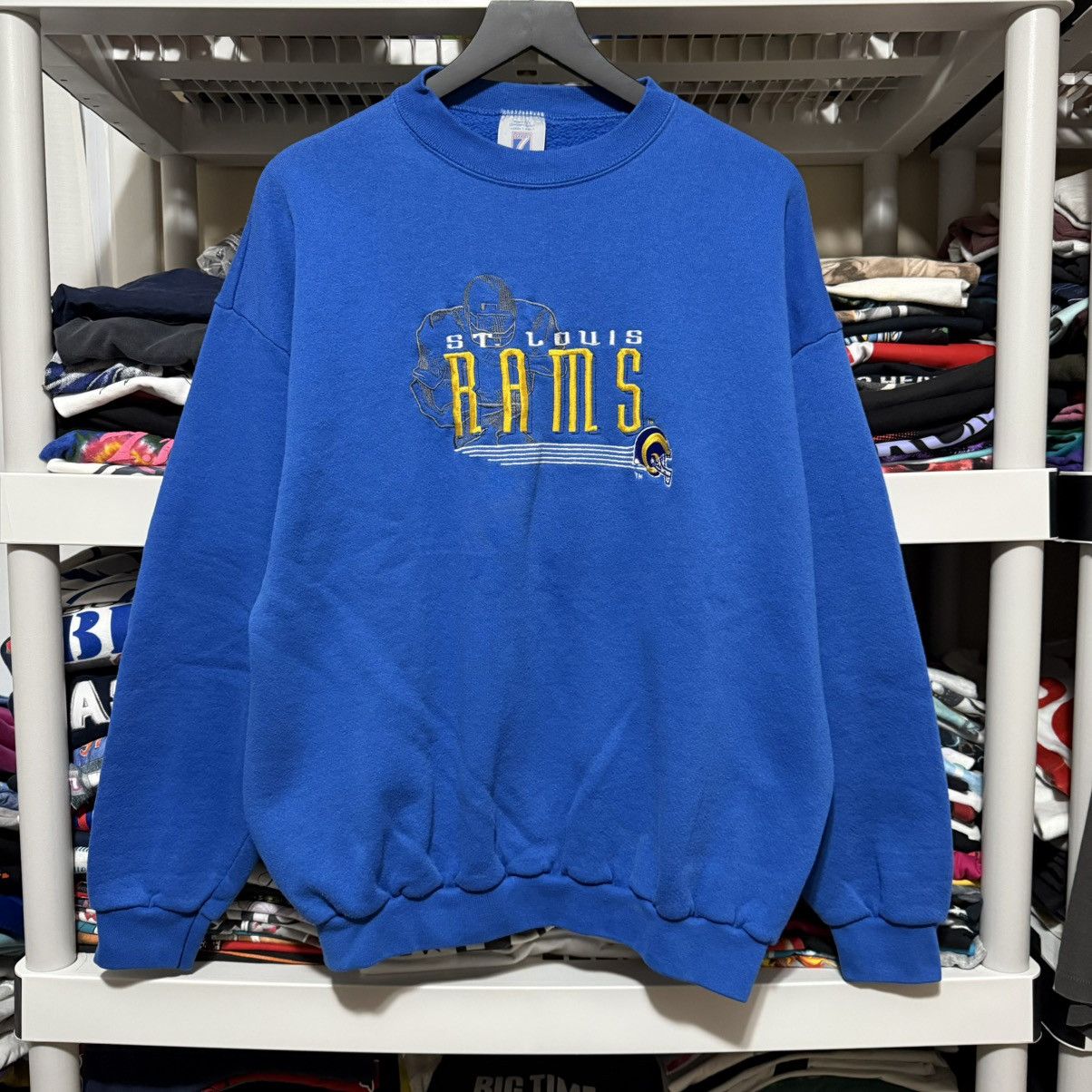 vintage Logo 7 NFL St Louis Rams Sweatshirt Crewneck XL