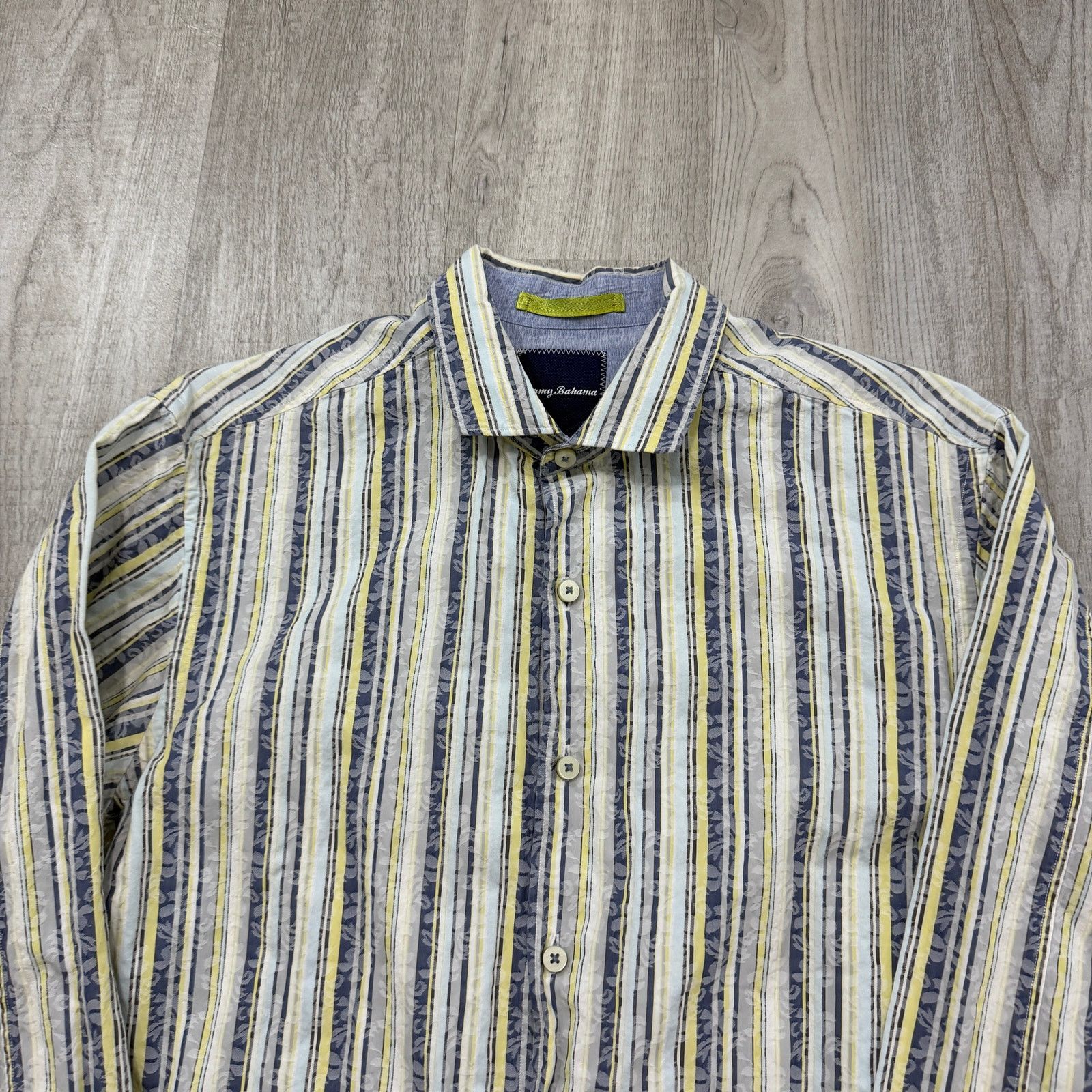 Tommy Bahama Tommy Bahama Button Shirt Men's Medium Striped Long Sleeve Size US M / EU 48-50 / 2 - 2 Thumbnail