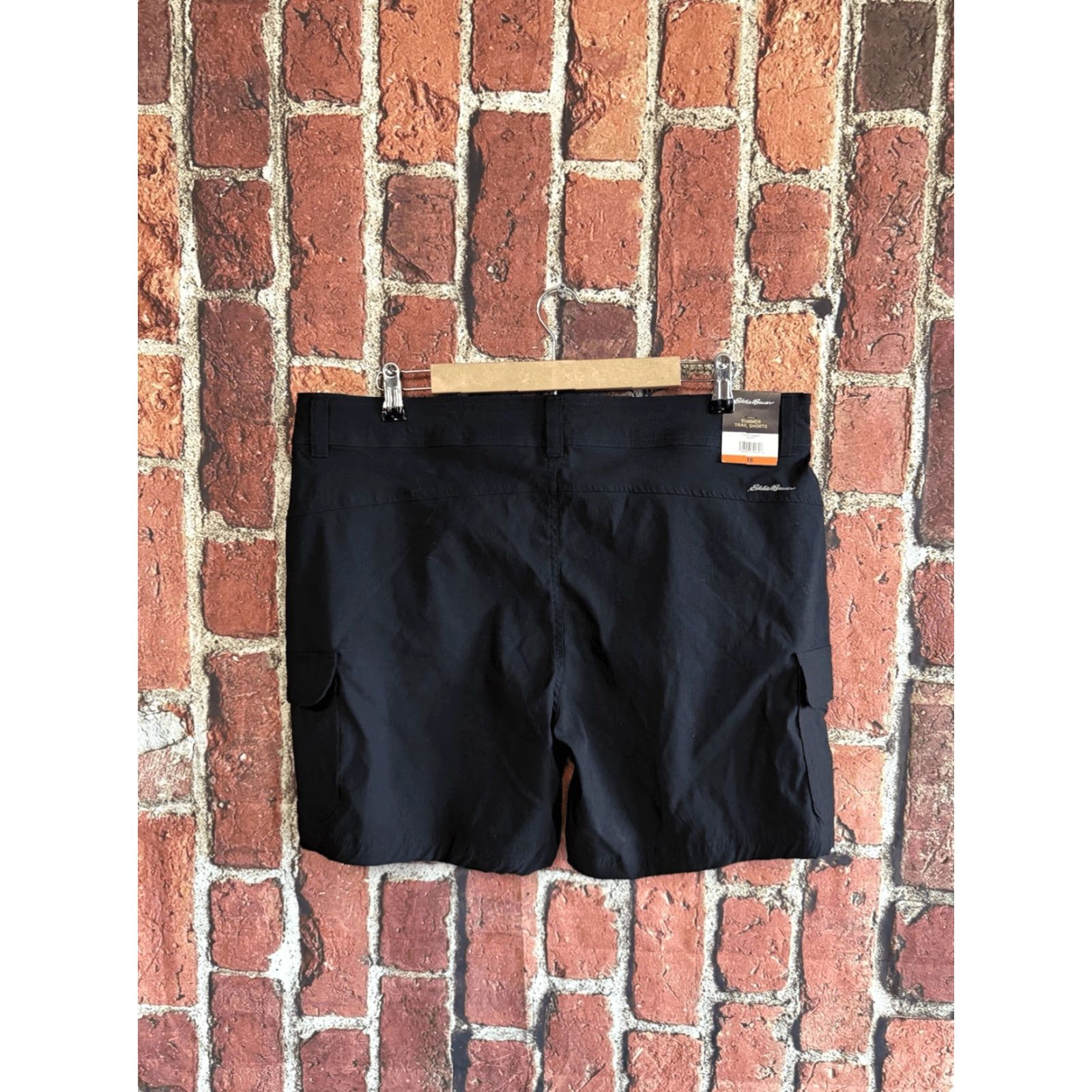 Eddie Bauer Eddie Bauer Womens Shorts Nylon Size 16 Black Outdoor Summer Trail NWT Size 38" / US 16 / IT 52 - 2 Thumbnail