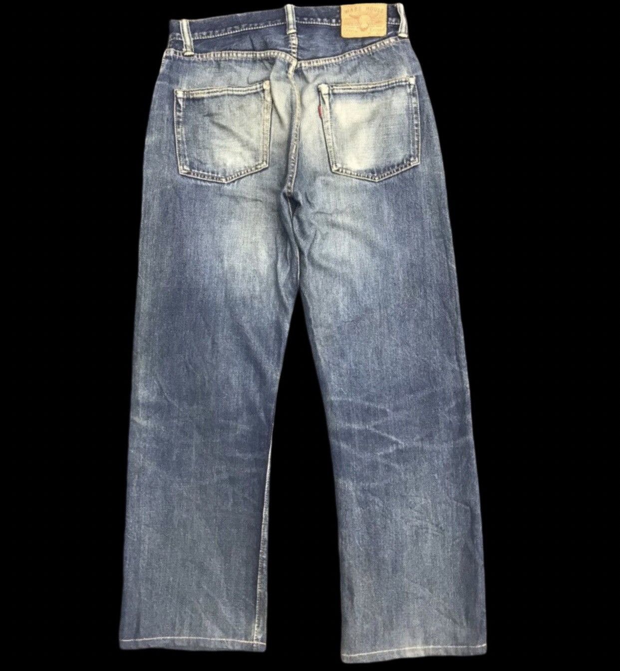 Warehouse 💥THRASHED💥WAREHOUSE SPECIAL Thrashed Selvedge Jeans Size US 29 - 2 Thumbnail