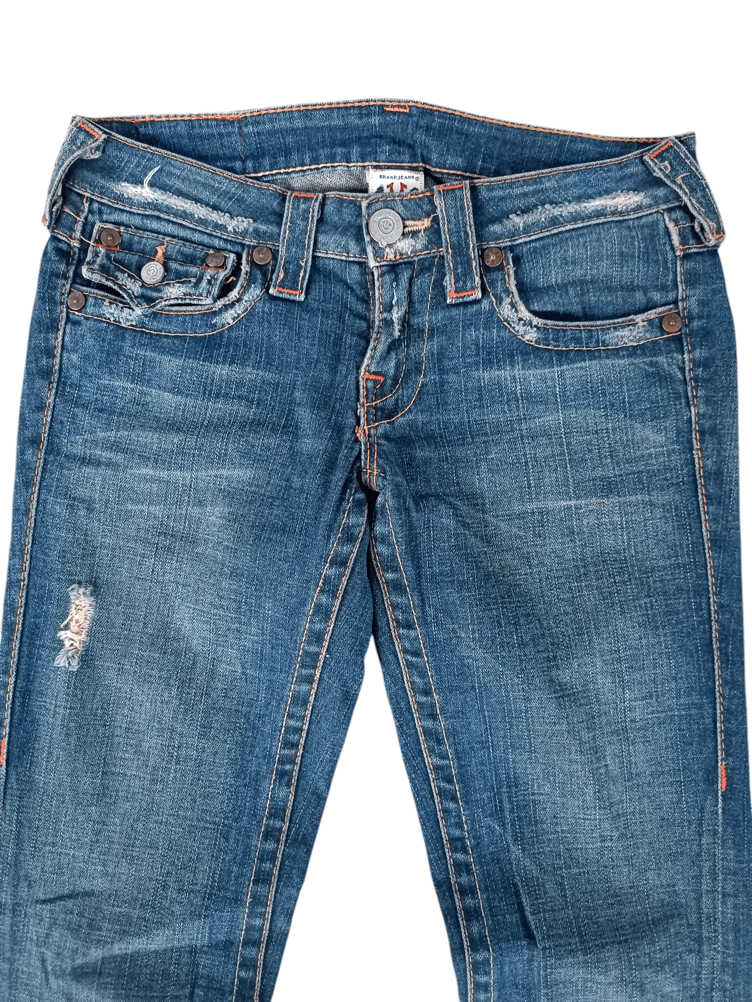 True Religion × Vintage True Religion ひ Joey Flare Distressed Unisex Jeans Size US 28 / EU 44 - 8 Thumbnail