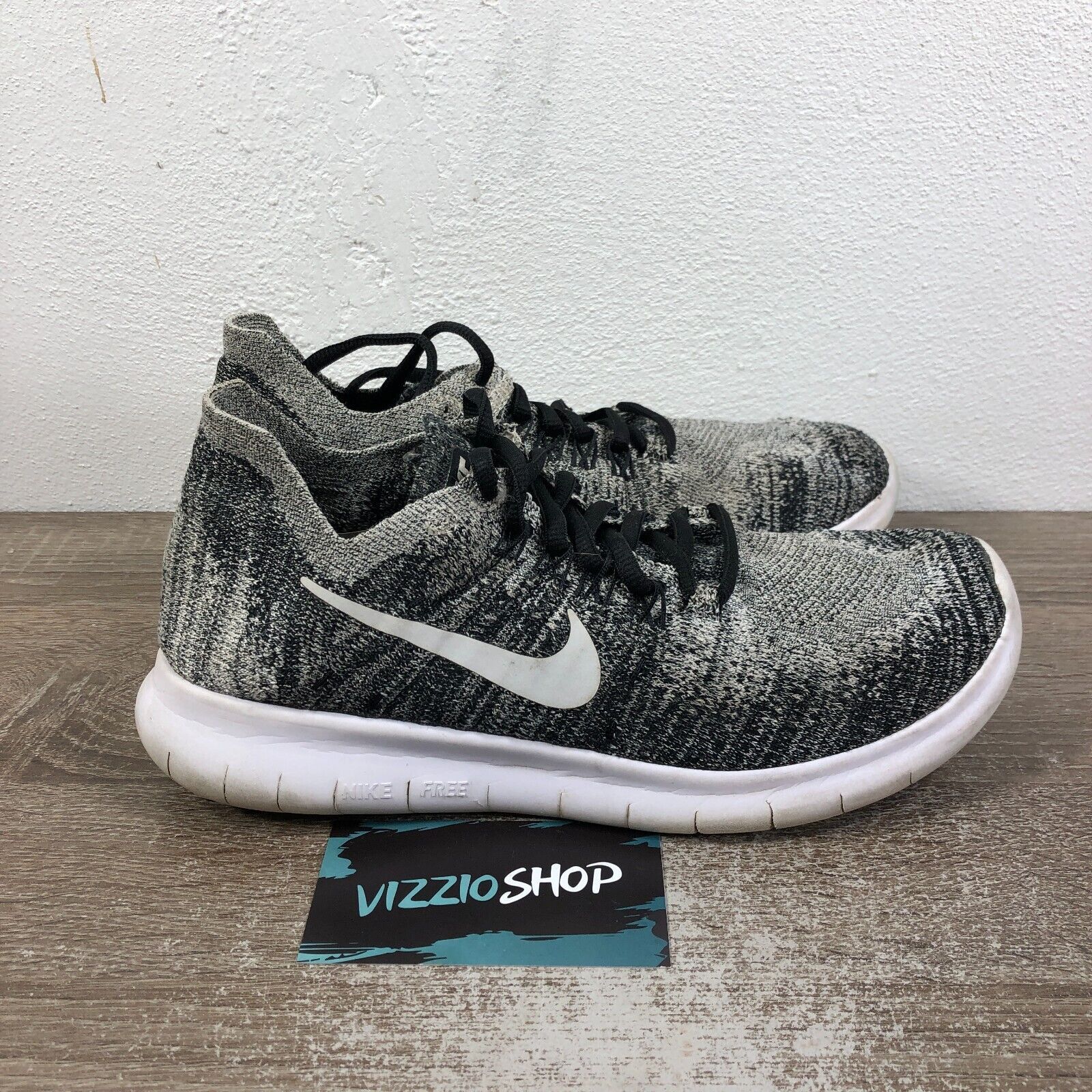 Nike Nike Free RN Flyknit 2017 Oreo Gray Women s 7.5 880844 003 Grailed