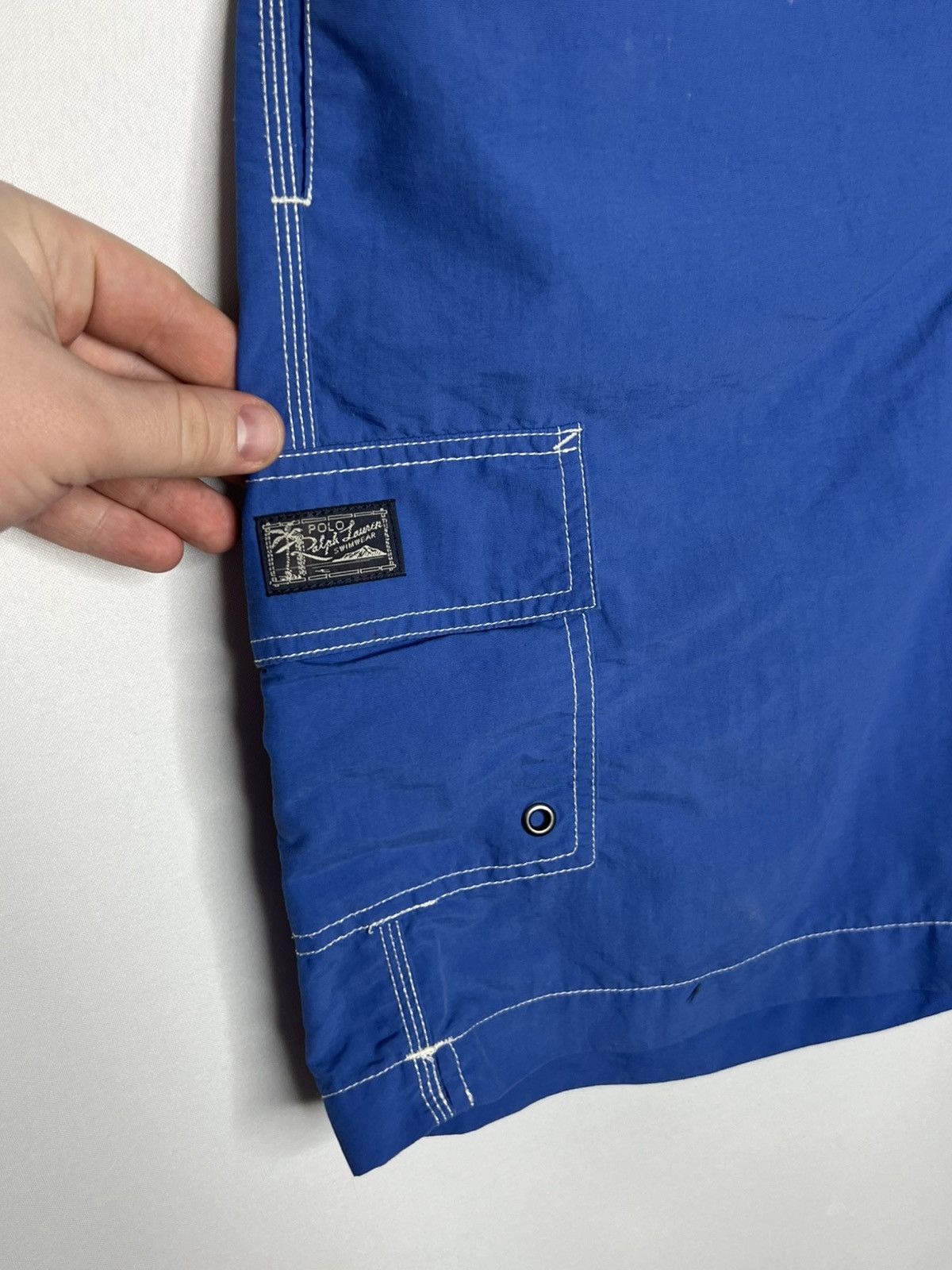 Polo Ralph Lauren Vintage Polo Ralph Lauren Swimwear Nylon Shorts Blue Size US 34 / EU 50 - 6 Thumbnail