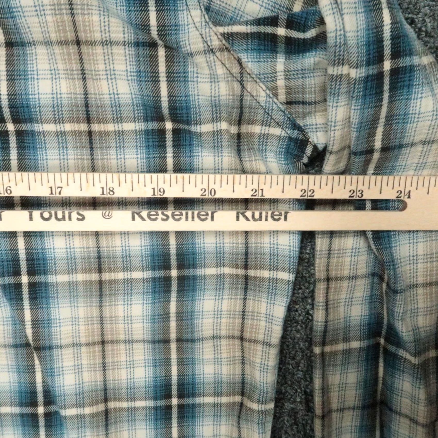Vintage Kuhl Shirt Mens Medium Tan Blue Plaid Lightweight Flannel Long Sleeve Button-Up Casual Workwear/Travel Size US M / EU 48-50 / 2 - 6 Thumbnail