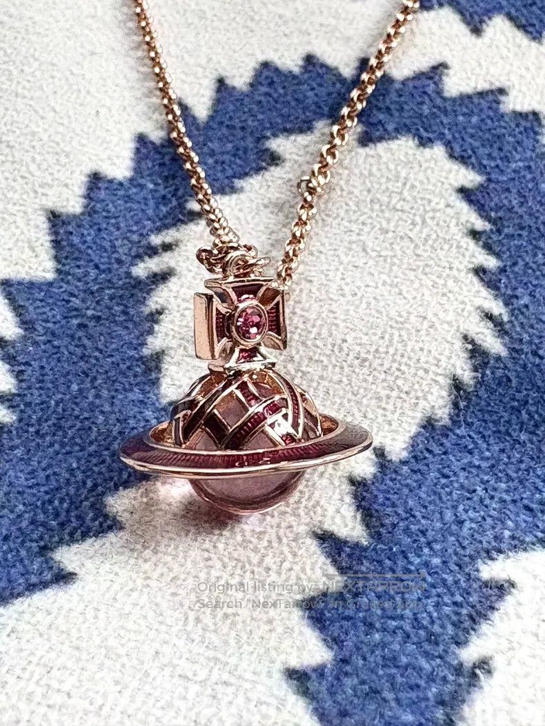 Vivienne Westwood Vivienne Westwood Purple Red Braided Ribbon Saturn Planet Size ONE SIZE - 1 Thumbnail
