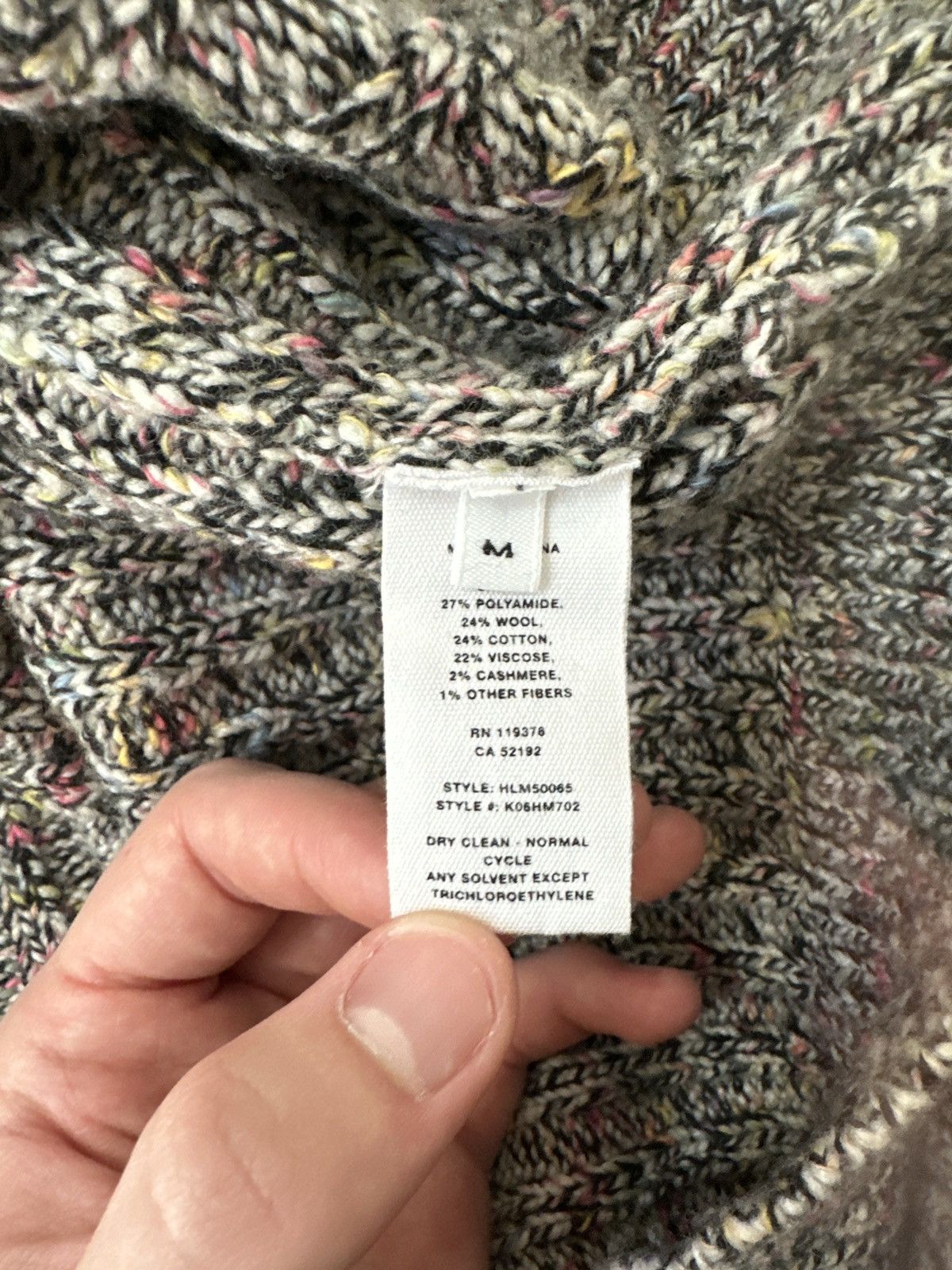 Helmut Lang Helmut Lang multicolored slashed elbow sweater Size US M / EU 48-50 / 2 - 4 Thumbnail