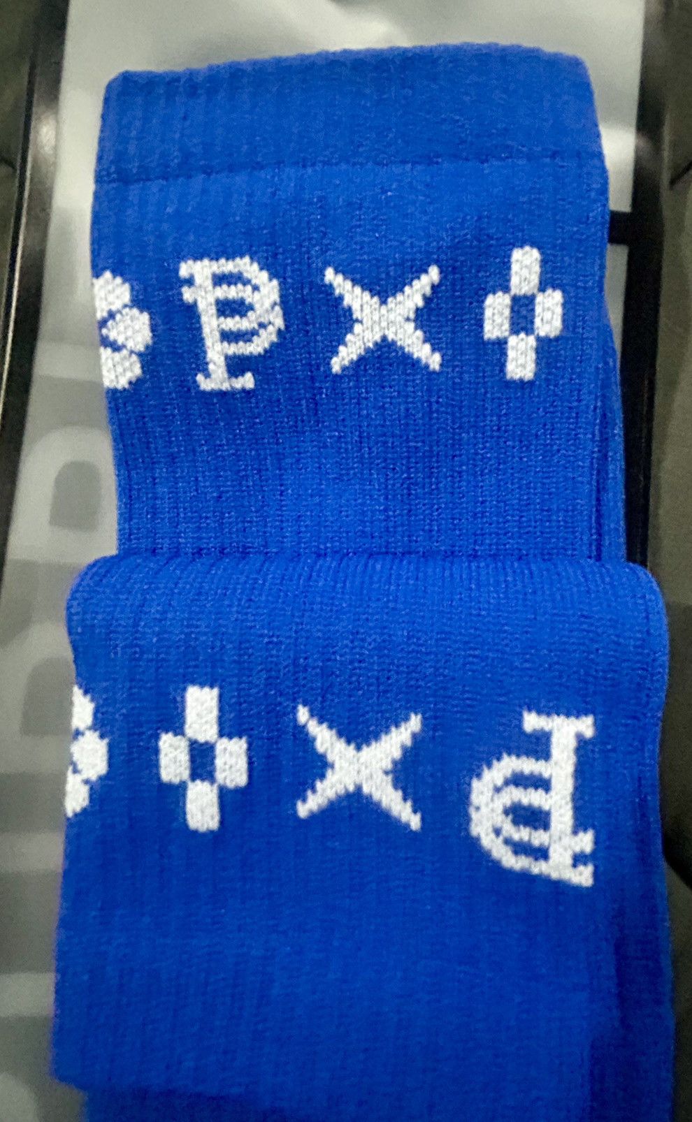 Purple Brand Purple Brand Monogram Crew Socks Royal Blue White Mens Size ONE SIZE - 7 Thumbnail