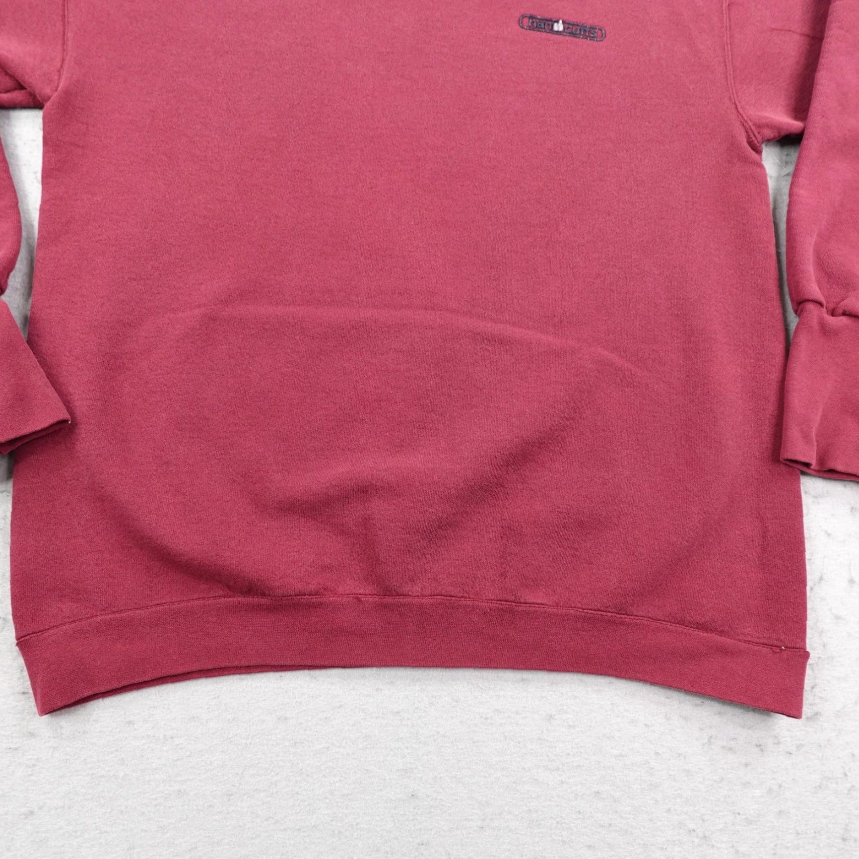 Vintage VINTAGE Handcuffs Sweatshirt Mens LT Red Crewneck Pullover 90s USA Graphic Print Cotton Polyester Knit Shirt Size US L / EU 52-54 / 3 - 4 Thumbnail