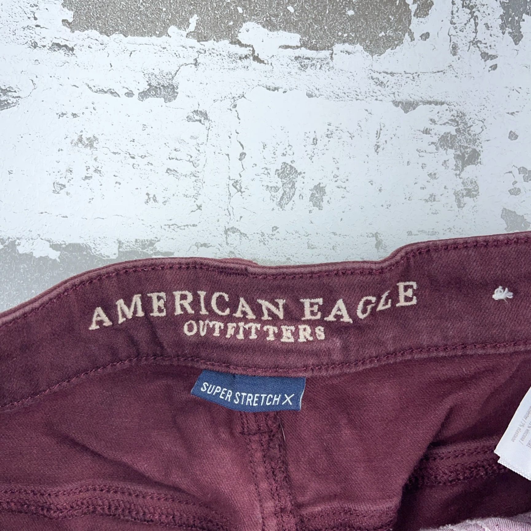 American Eagle Outfitters American Eagle Jeans Women 8 Jegging Super High Rise Marron Burgundy Pants Size 30" / US 8 / IT 44 - 6 Thumbnail