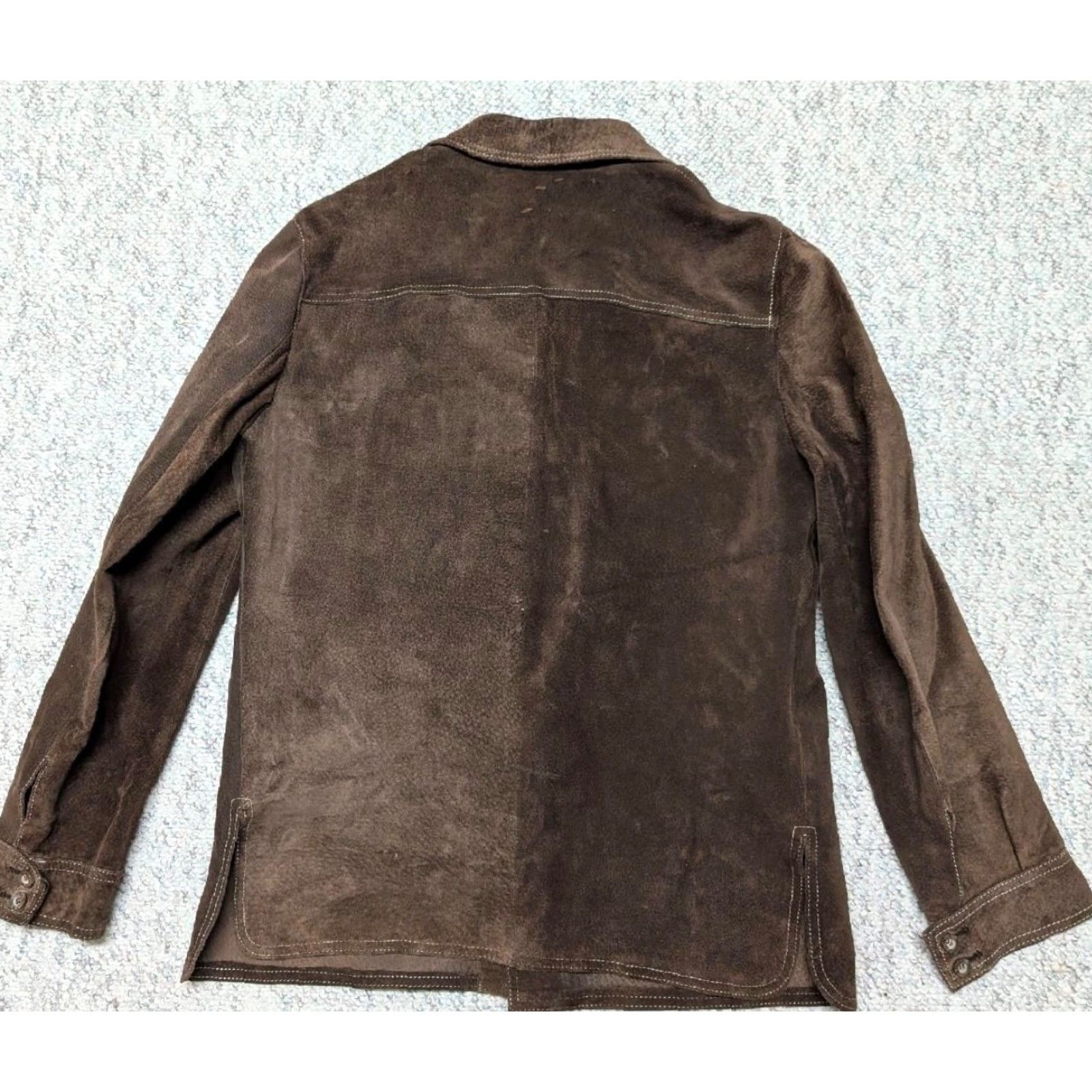 Vintage VINTAGE Cortefiel Leather Shirt Mens Trucker Cowboy Western Brown 38-40 M Long Sleeve Leather 1970s Brazil-made Size US M / EU 48-50 / 2 - 3 Thumbnail