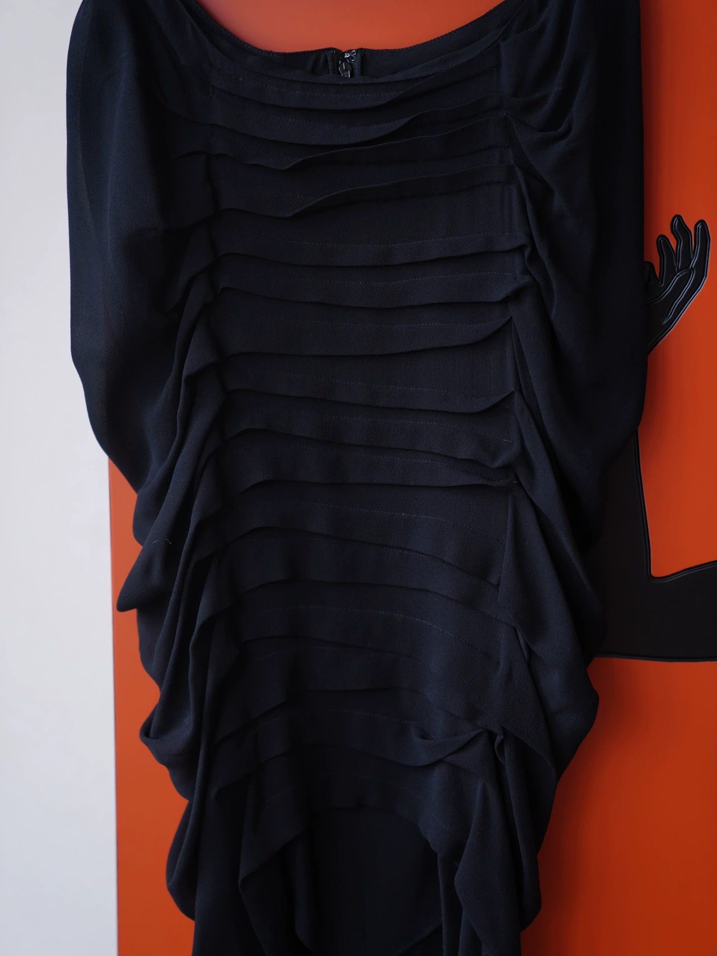 Yves Saint Laurent YSL Rive Gauche 90s Silk Pleated Skirt France FR38 Size 26" / US 2 / IT 38 - 5 Thumbnail