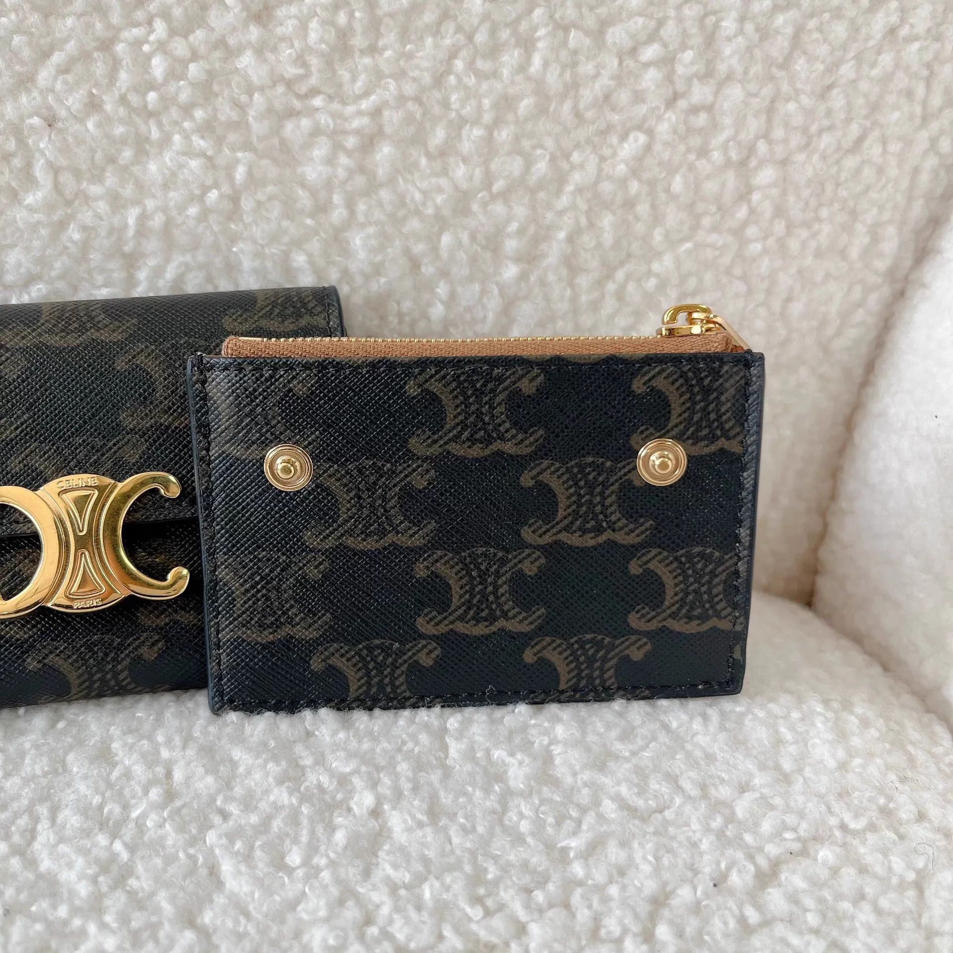 Celine Celine Triomphe two-in-one wallet pre-owned Size ONE SIZE - 9 Thumbnail