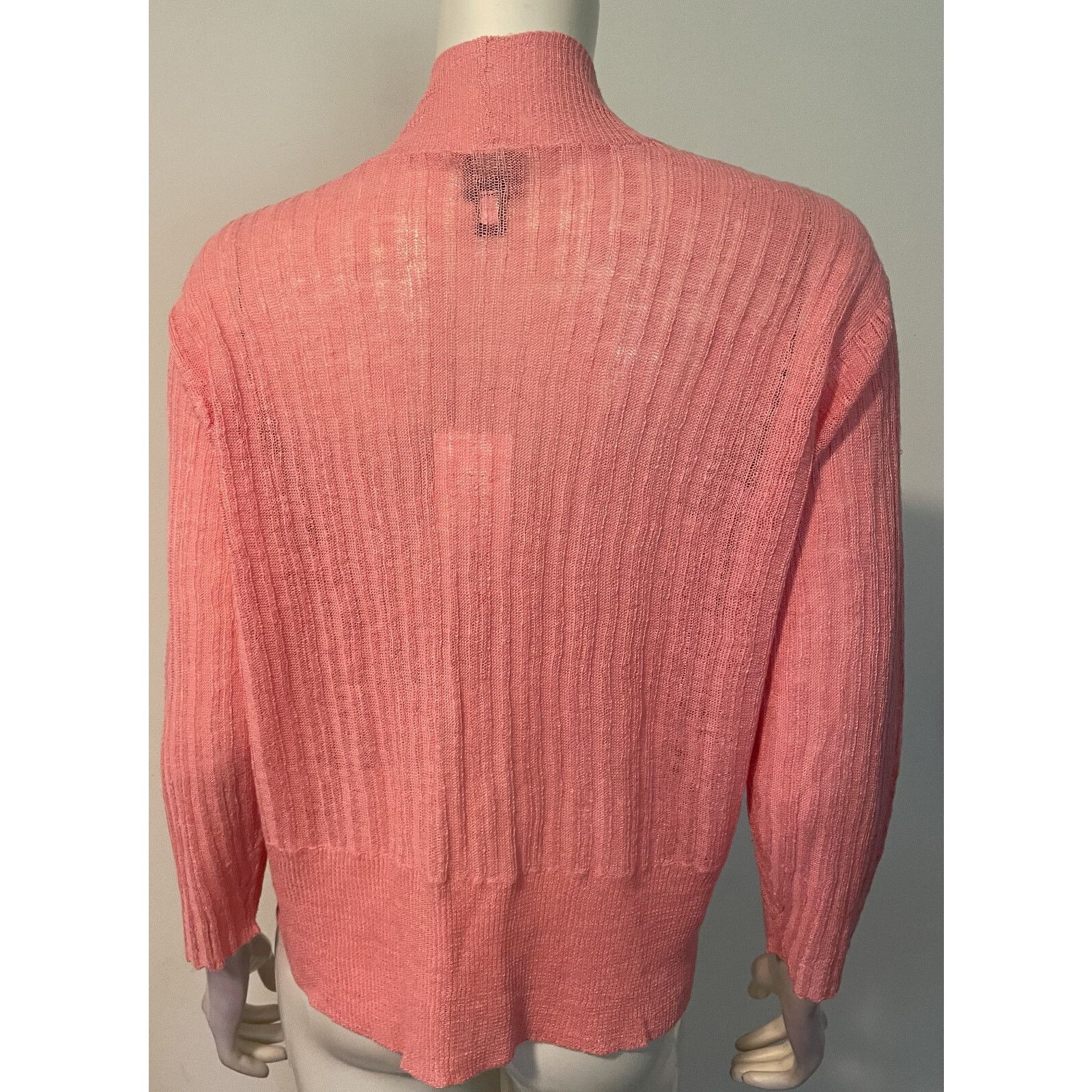 Eileen Fisher Eileen Fisher Flamingo Pink Linen Cardigan Sweater NWT XL Size XL / US 12-14 / IT 48-50 - 2 Thumbnail