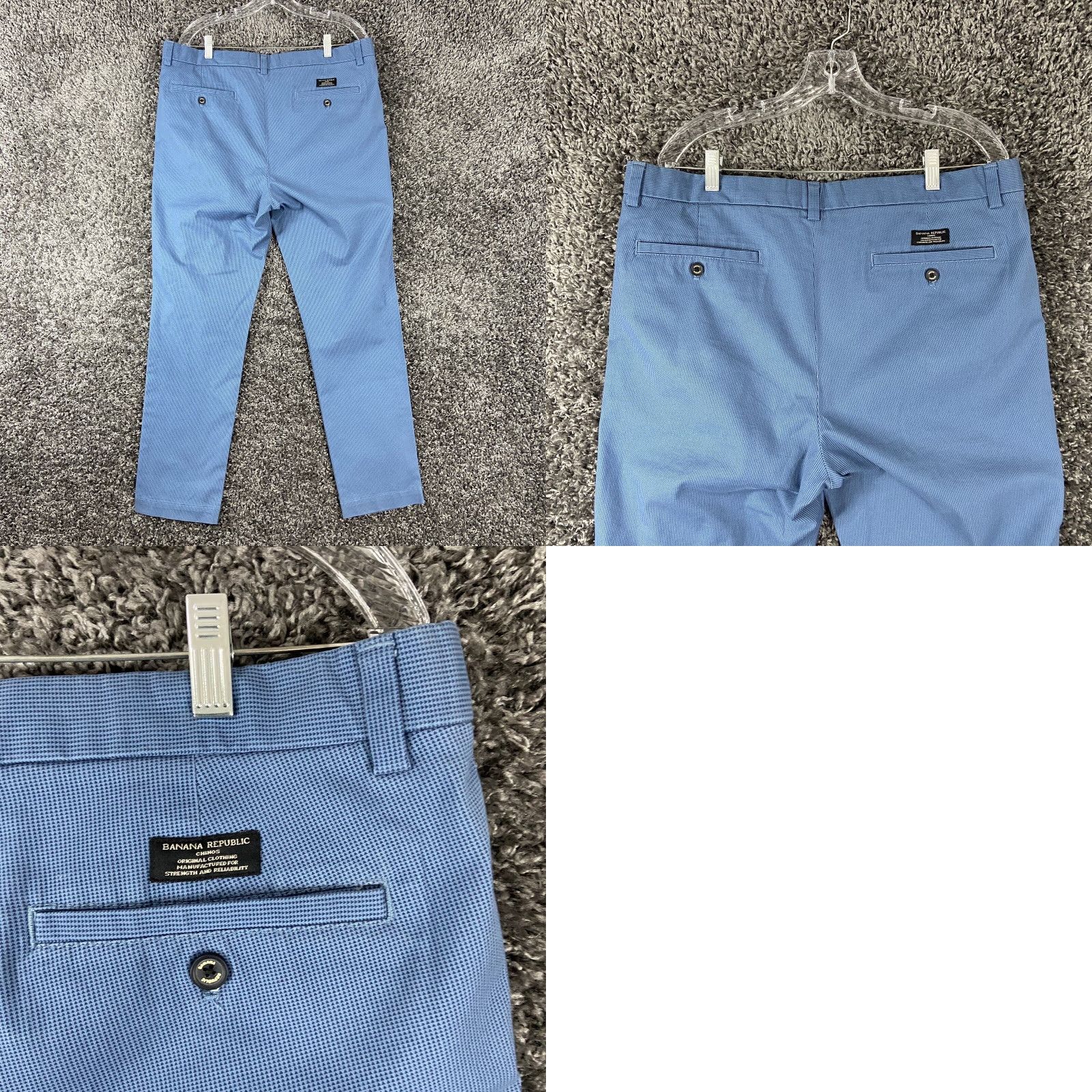 Banana Republic BANANA REPUBLIC Fulton Skinny Chino Pants Men 36x31 Blue - Pants, Men, 36, 31 Inseam, Skinny Chino, Regular Fit Size US 36 / EU 52 - 8 Thumbnail